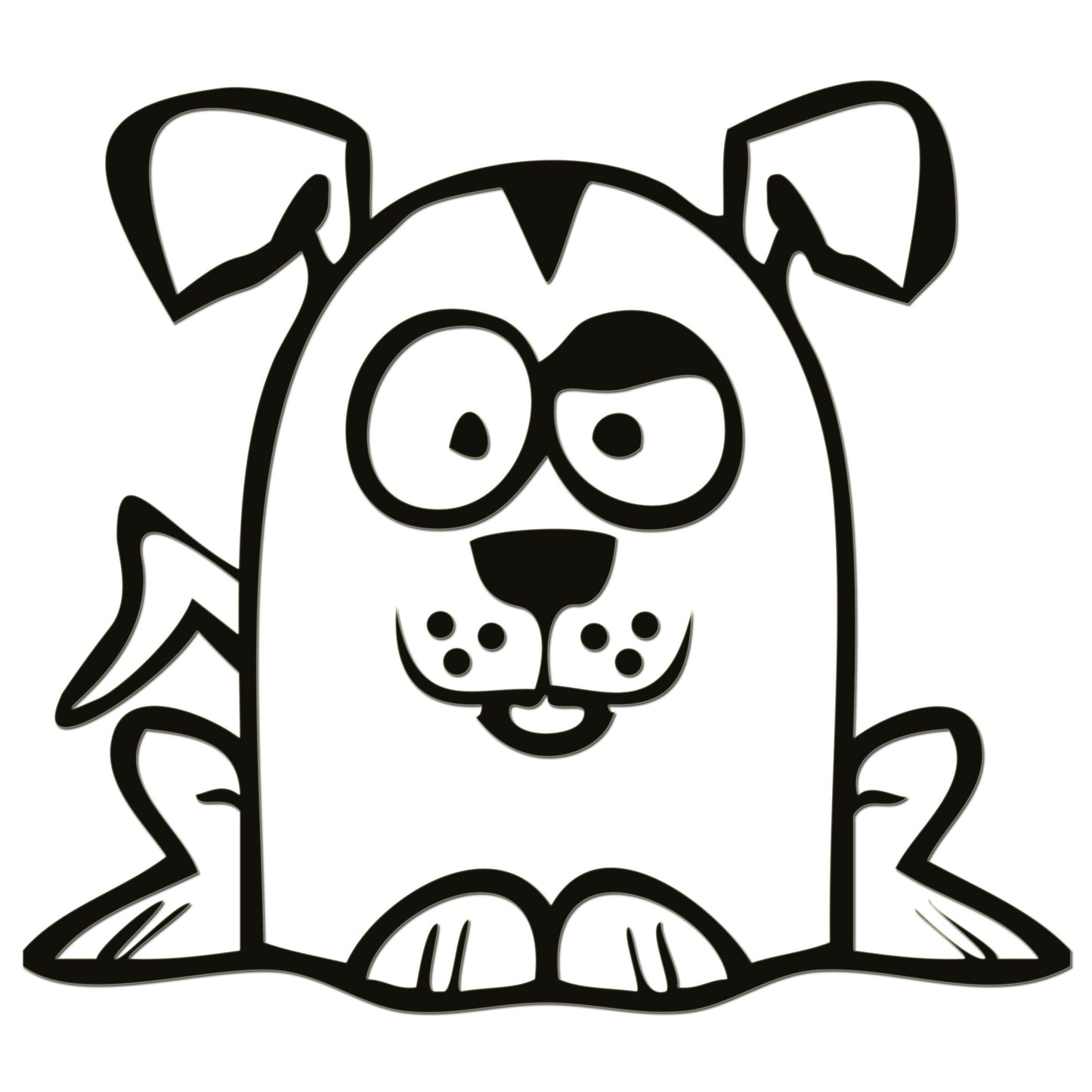 Funny Cartoon Dog Iron On HTV Transfer