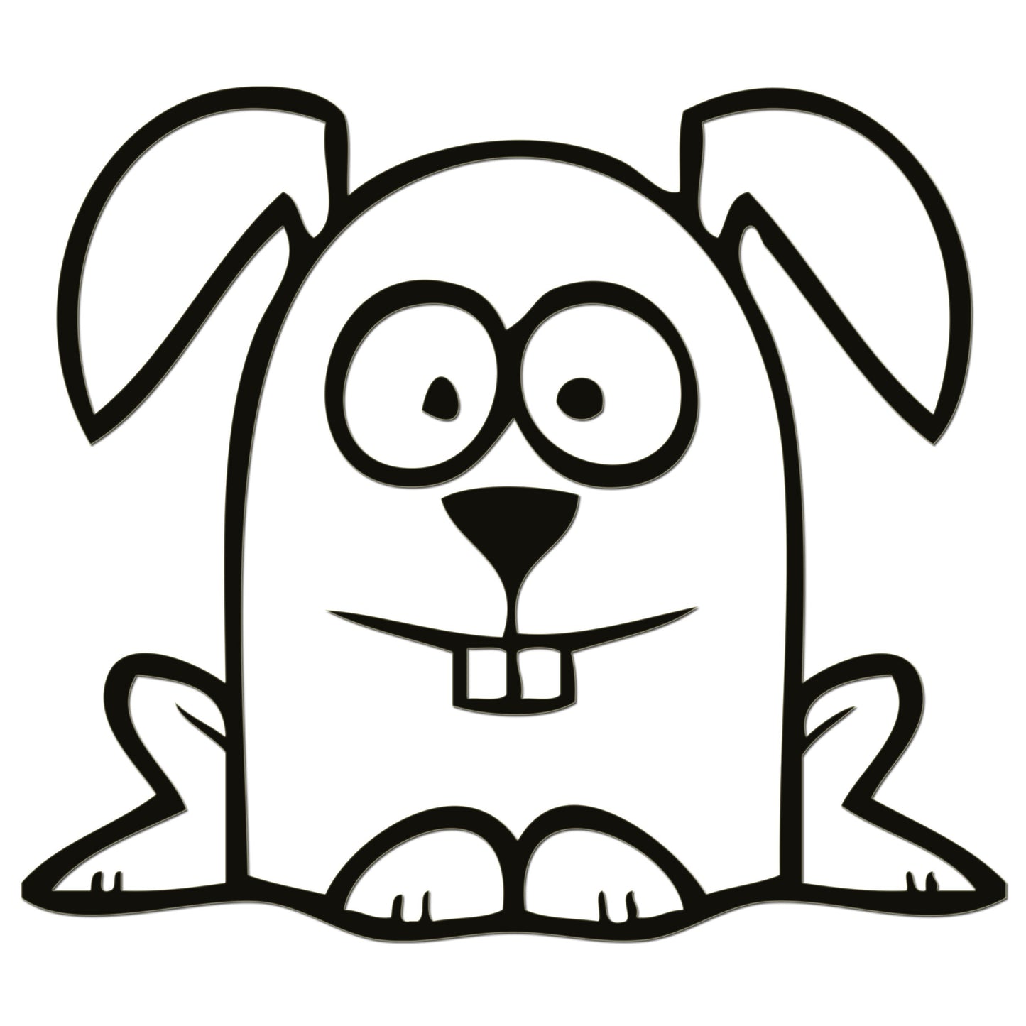 Funny Cartoon Rabbit Iron On HTV Transfer