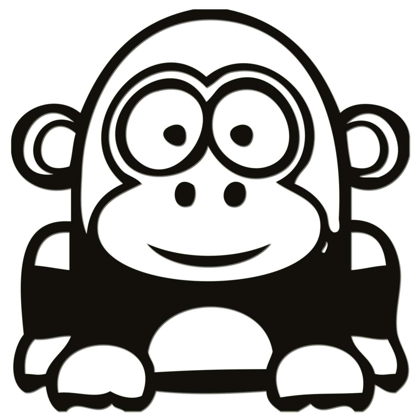 Funny Cartoon Gorilla Iron On HTV Transfer