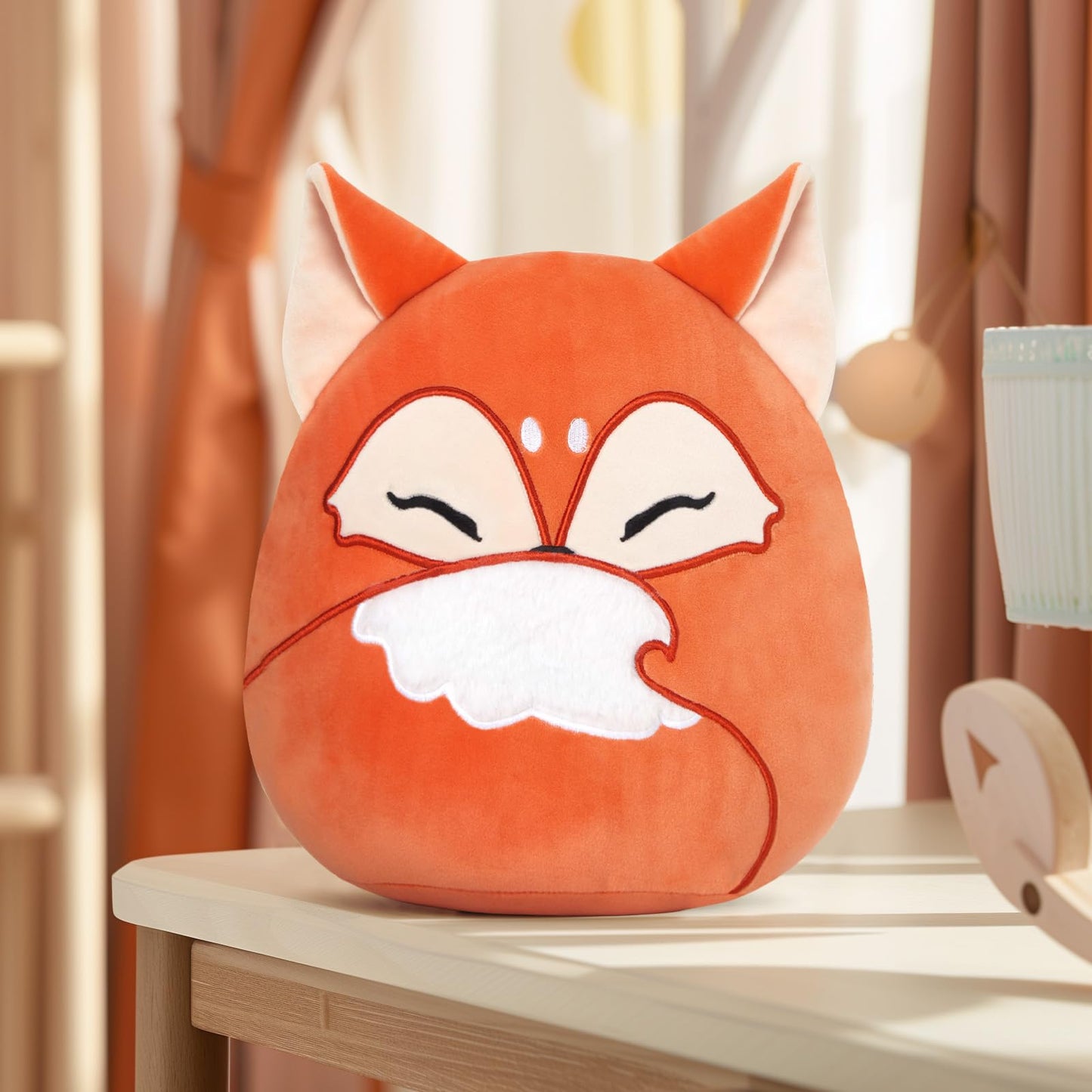 Glow Guards 12-Inch Red Fox Plush Pillow – Cute Fox Stuffed Toy for Kids