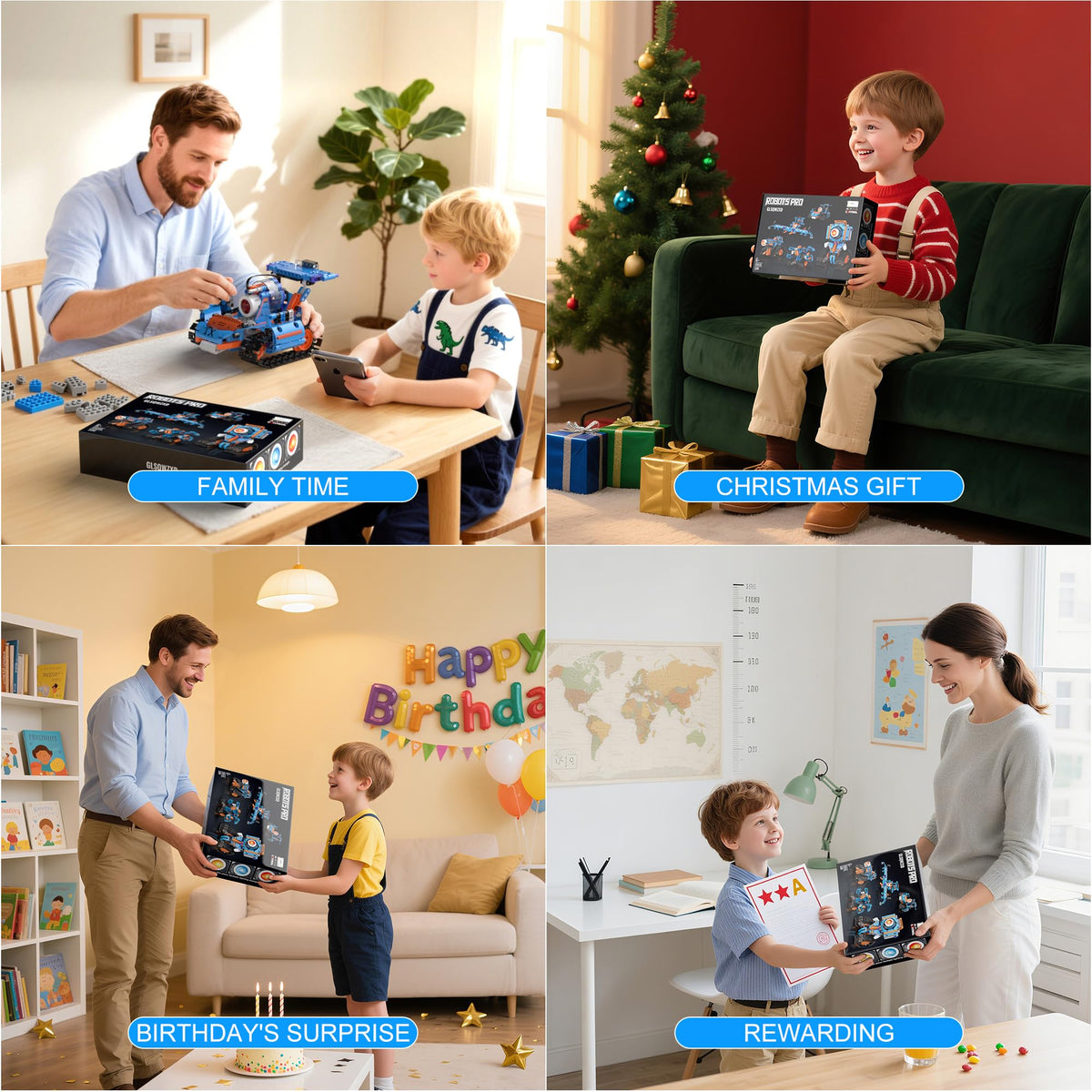 GLSQWZXD 5in1 Robot Building Kit for Kids 6-12 – STEM, Coding & Remote Control