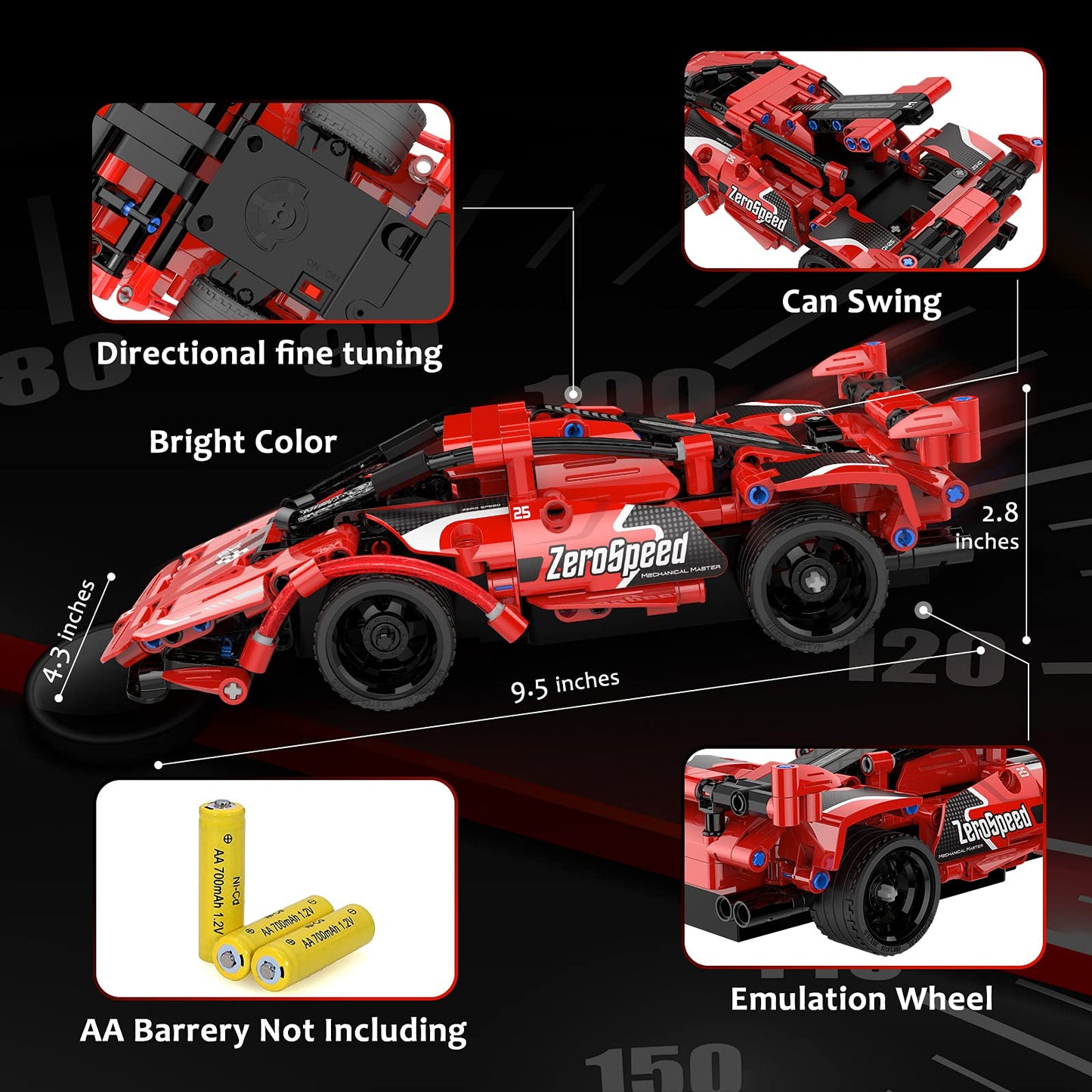 GMAOPHY 2-in-1 STEM Building Toys for Kids 5-12 | RC Racer Car & Off-Road Kit