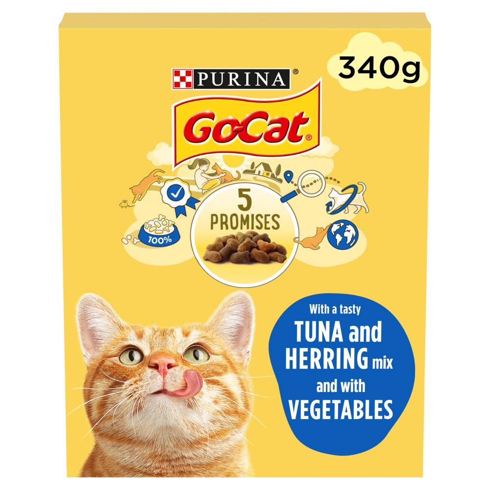 Go-Cat with a Tasty Tuna and Herring Mix and with Vegetables 1+ Years 340g (Case of 6)