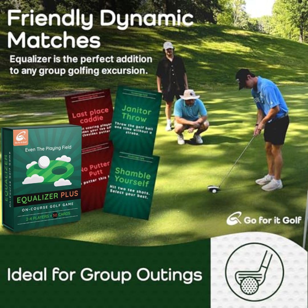Equalizer On-Course Golf Card Game | Level the Field for All Skill Levels | Go For It Golf
