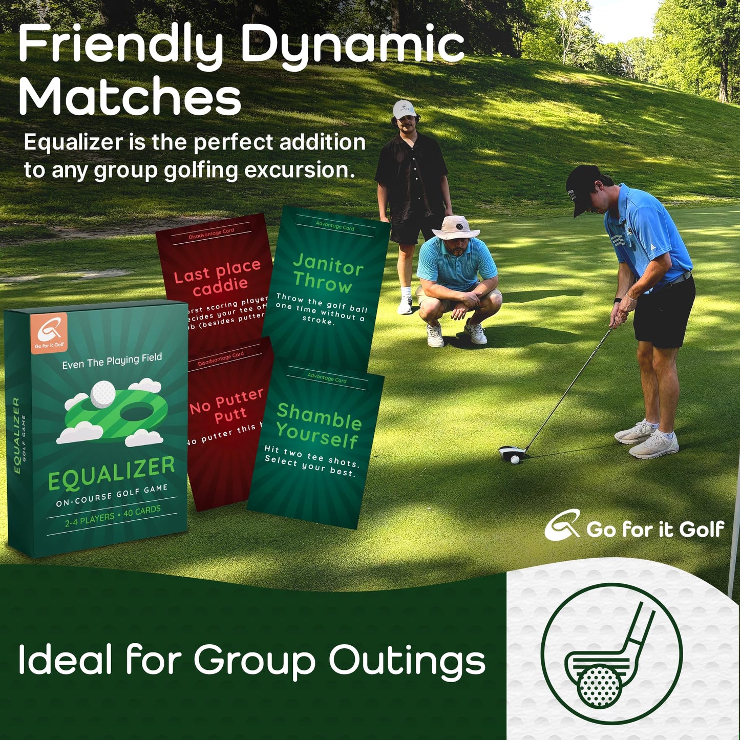 Go For It Golf Equalizer – On-Course Card Game for All Skill Levels
