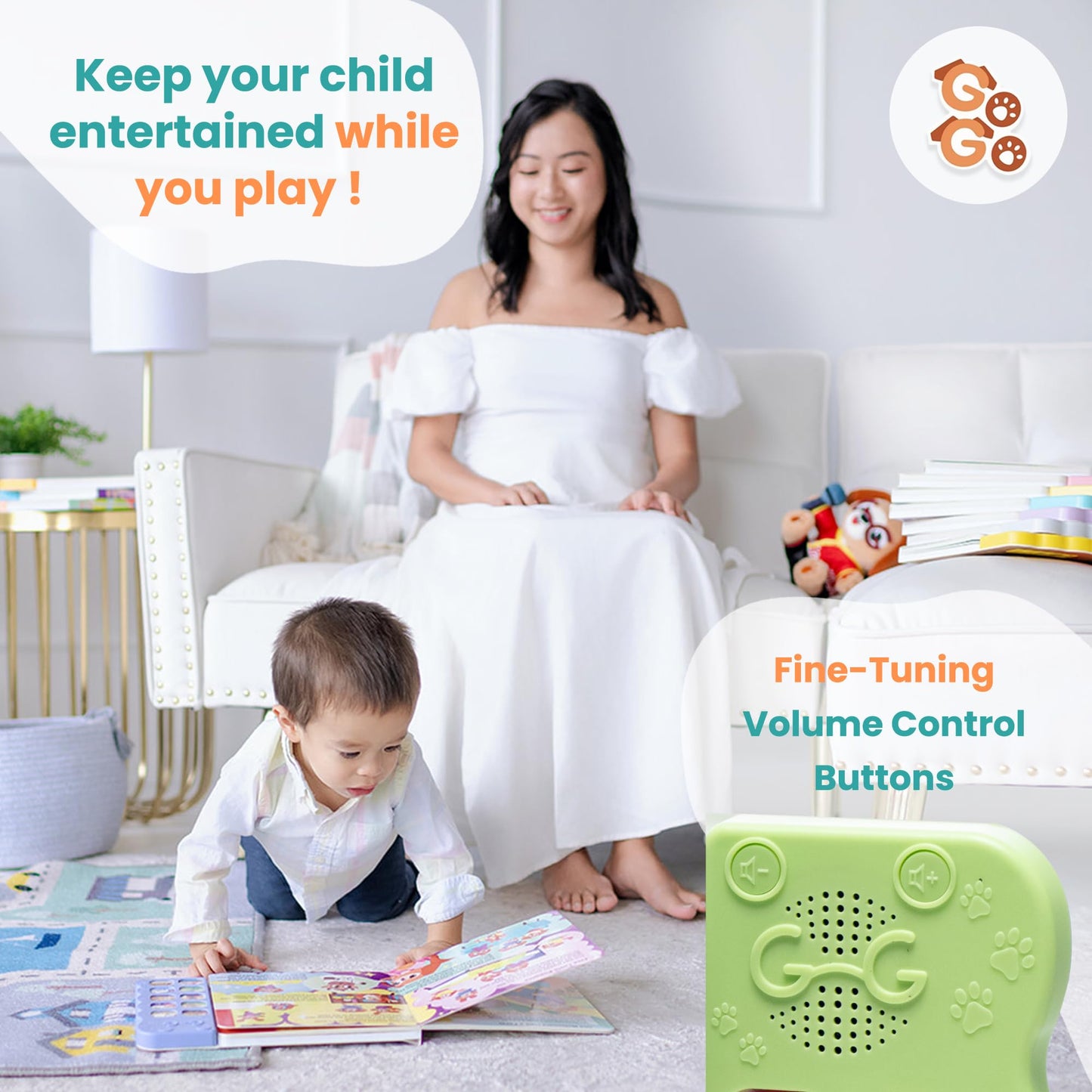 GO GO Spanish Musical Book Vol. 2 — Bilingual Spanish/English Book for Toddlers with 8 Songs