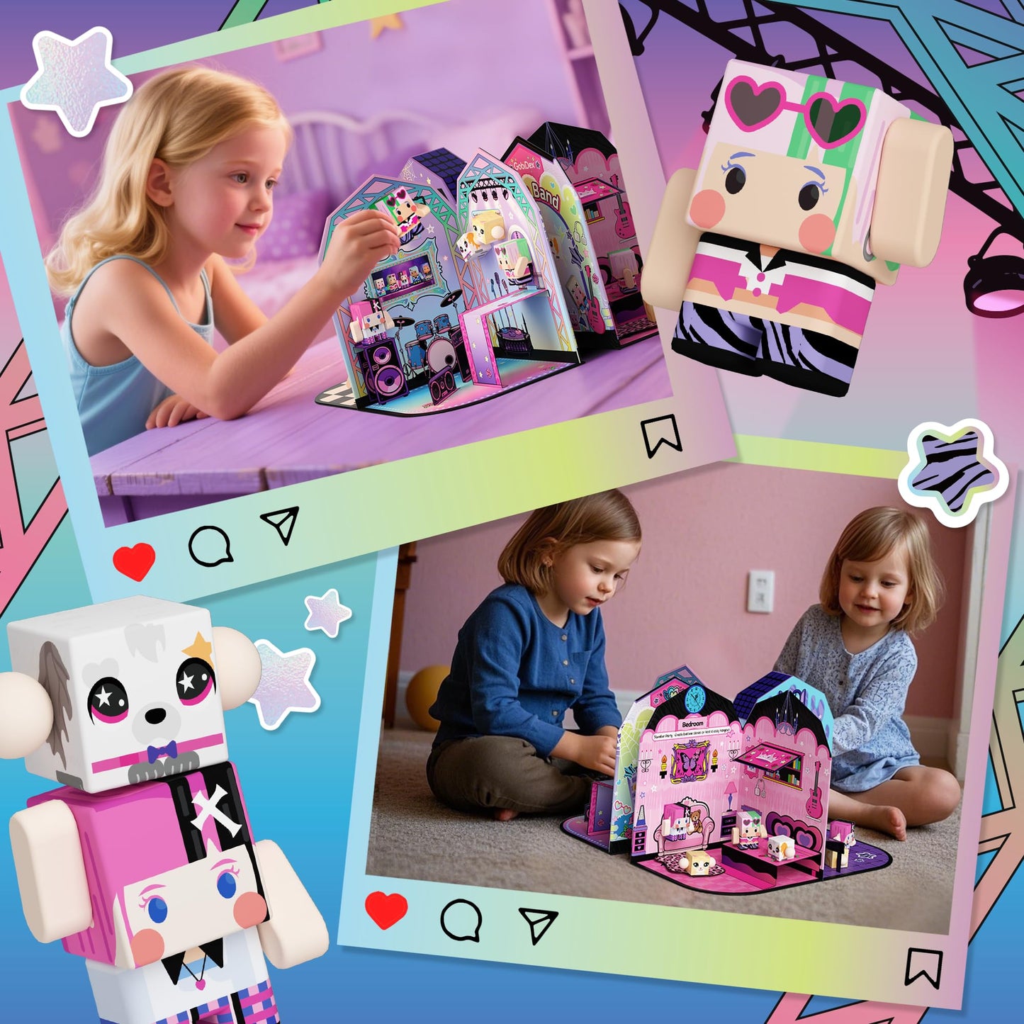 GobiDex Magnetic Doll House Playset – 4-Scene STEM Toy for Kids