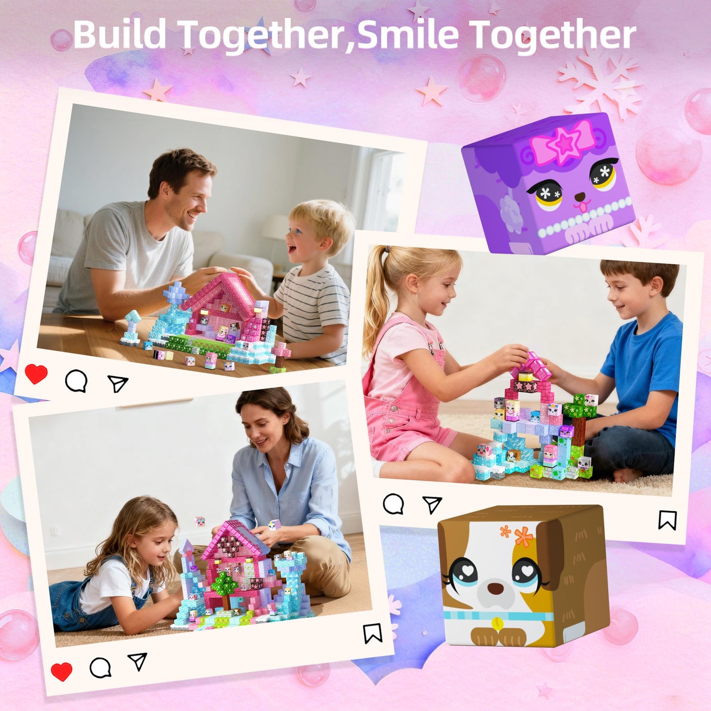 GobiDex Magnetic Blocks 100PCS Pink Princess Castle – STEM Building Toy for Girls 3+