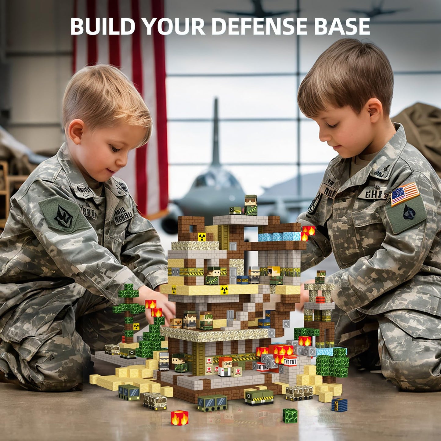 GobiDex 100PCS Magnetic Blocks Army Toys – Build MagWonder for Army Men | STEM Building Toys for Kids 3+