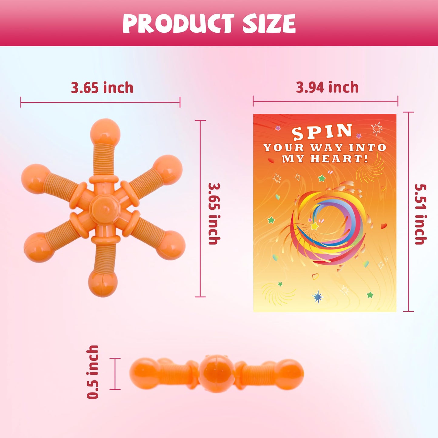 Gocozer 28-Pack Kids Valentine Cards with Pop Tubes Spinner – Fun Classroom Favors