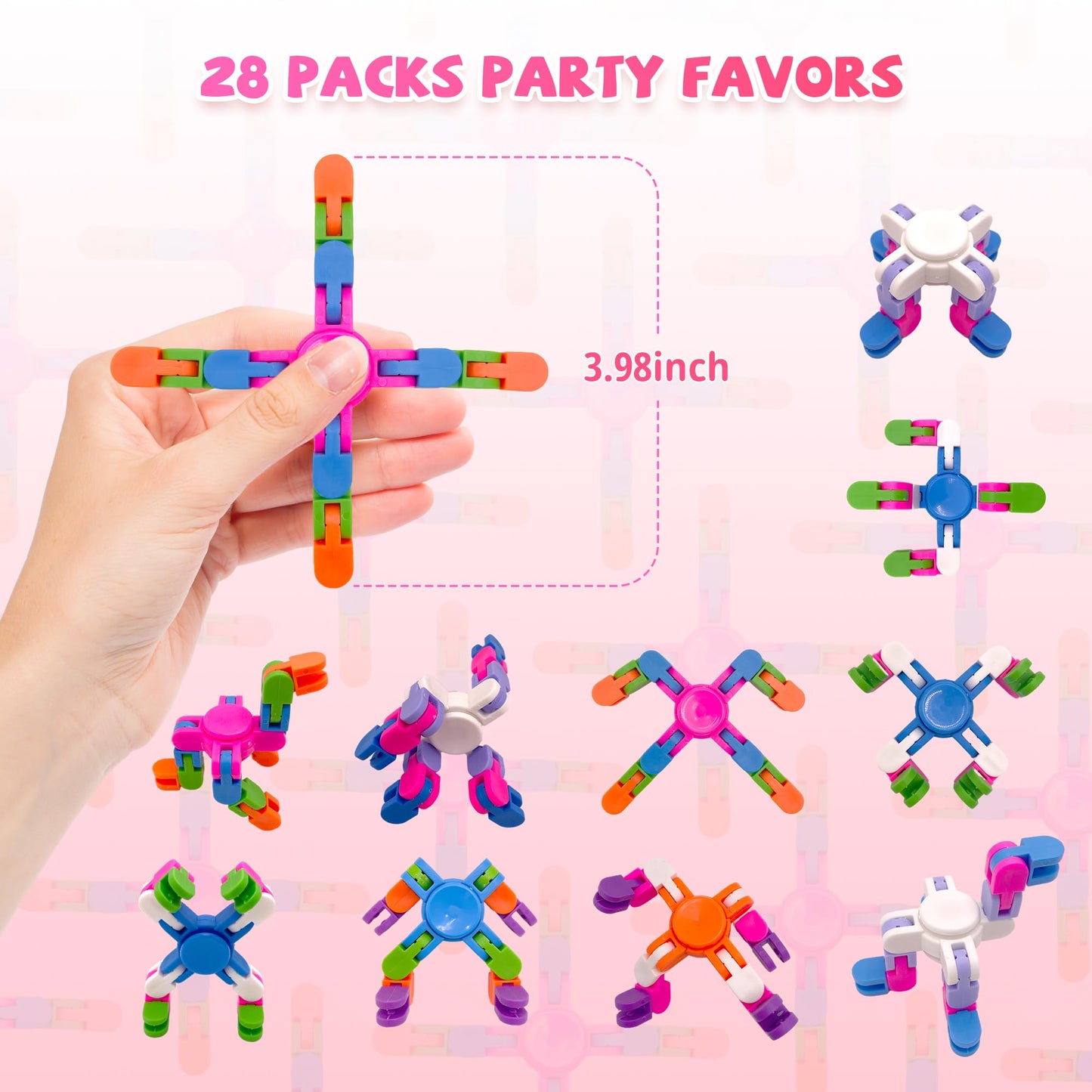Gocozer Valentines Cards for Kids Classroom – 28-Pack Wacky Tracks Spinner & Cards
