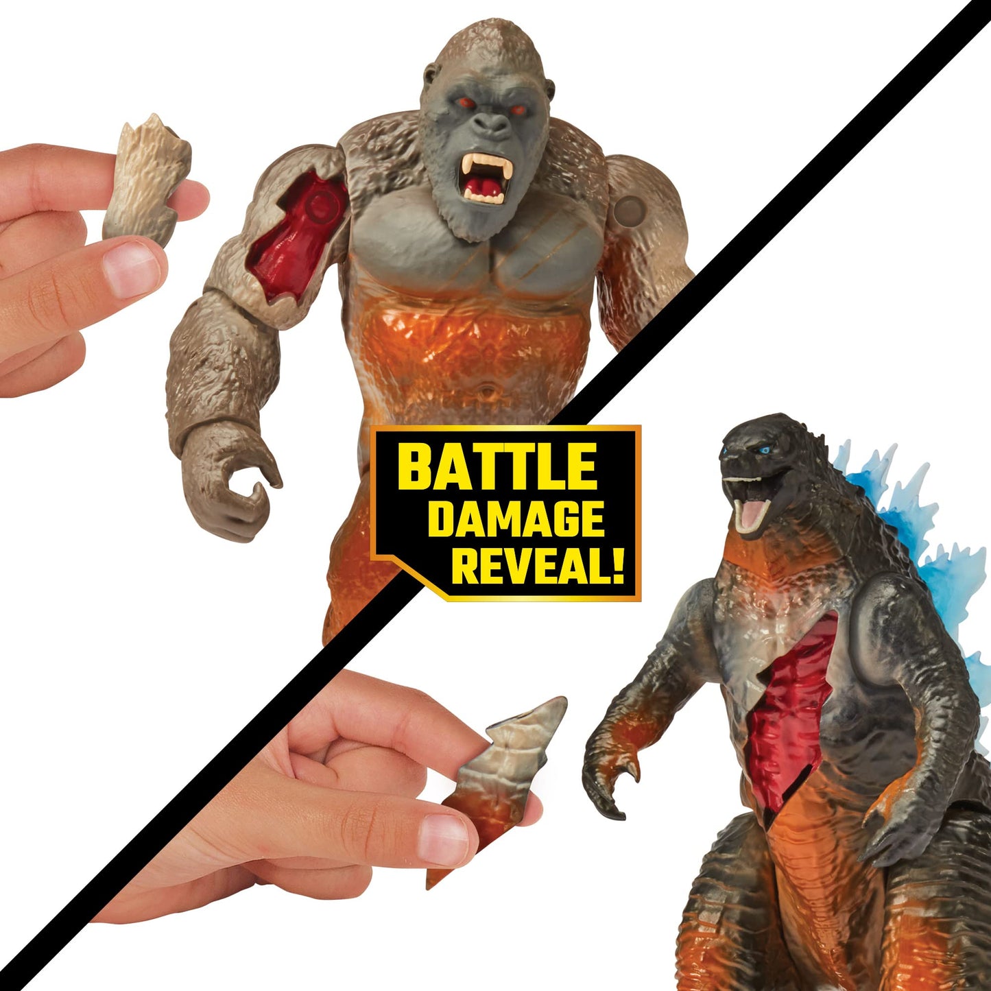 Godzilla Monsterverse City Battle Pack – 6-Inch Figures with Battle Damage