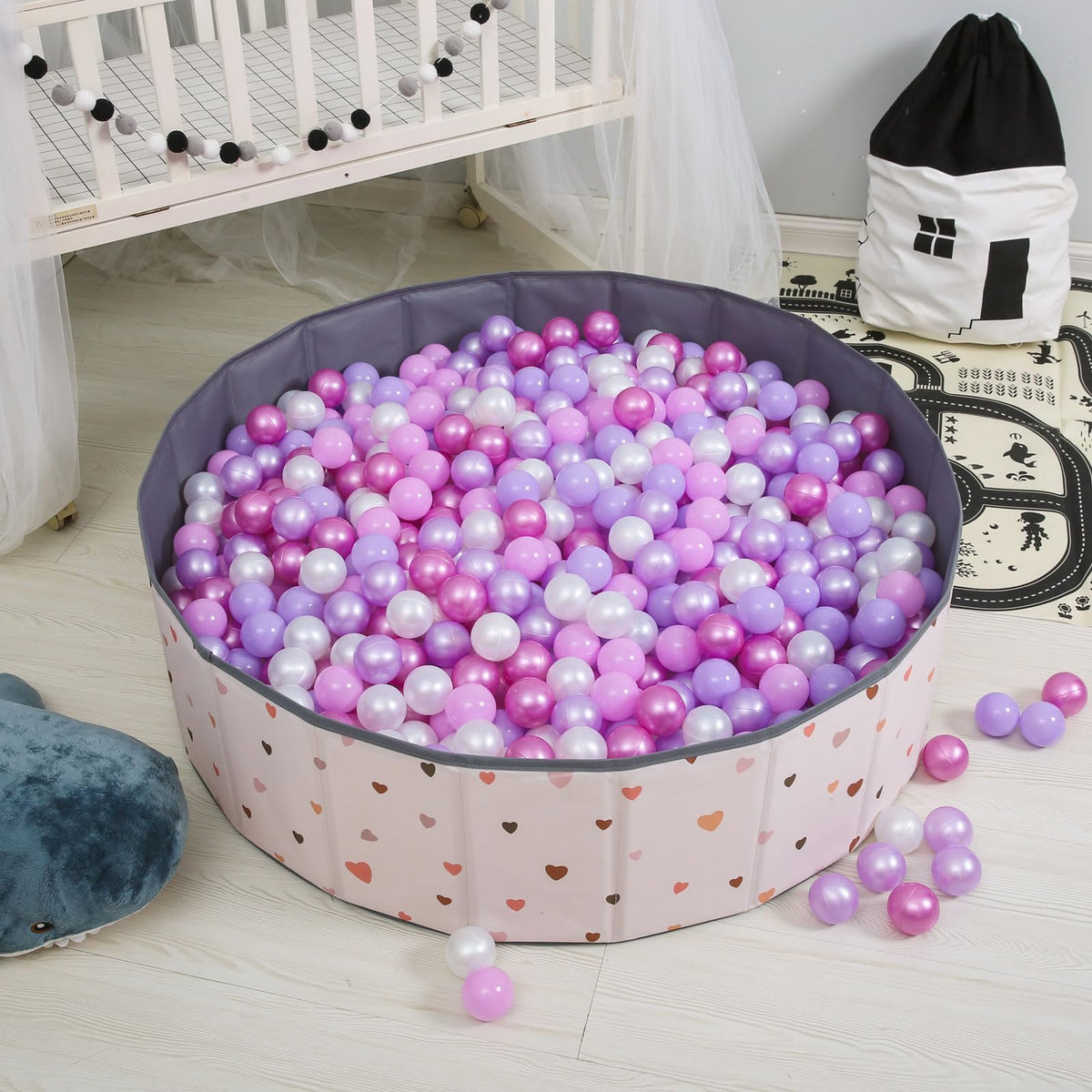 GOGOSO Ball Pits Balls – Non-Toxic, BPA/Phthalate-Free, 2.2-Inch Plastic Balls in 5 Colors (50/100/200/500 Pack)