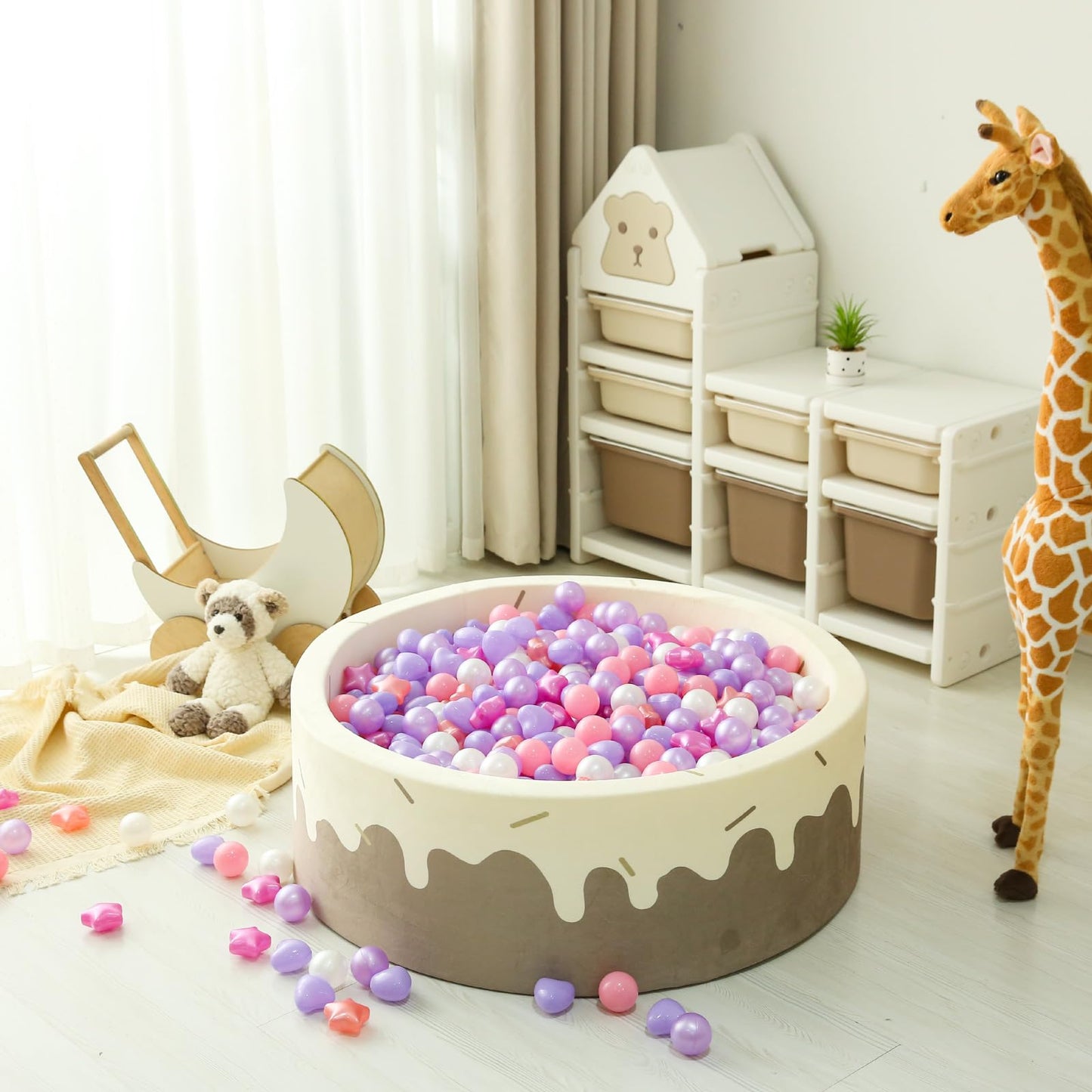 GOGOSO Star Ball Pit Balls 2.15in – 50pcs – BPA-Free Colorful Play Balls