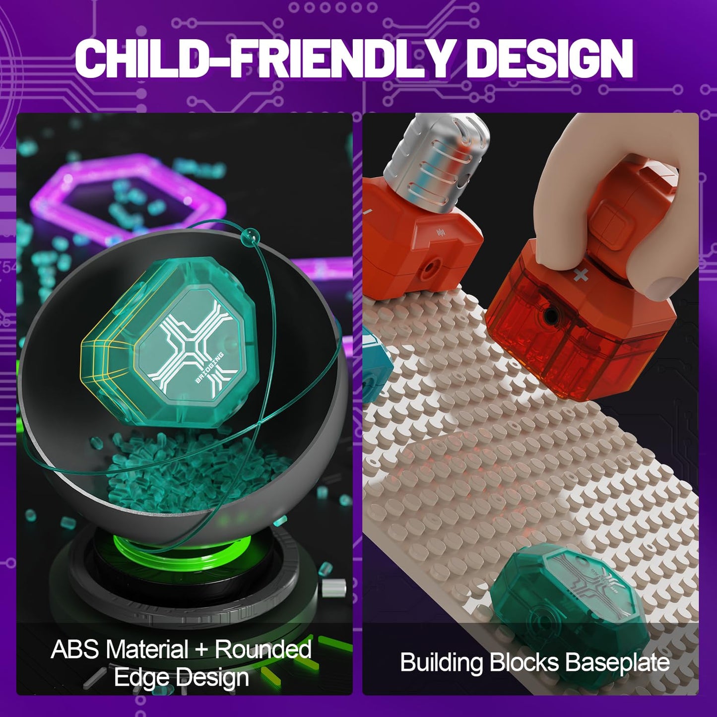 Gohero Circuits Kit – 76 STEM Projects for Kids, Safe Snap-Together Electronics with Fan & RGB Lights