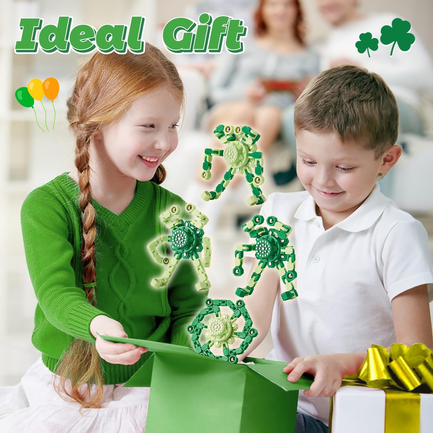 Gokeey St. Patrick's Day Transformable Fidget Spinners – Sensory Toys for Kids & Adults