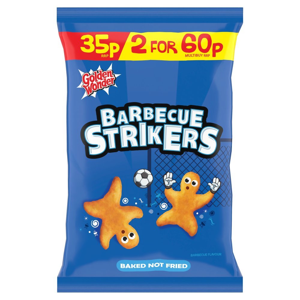 Golden Wonder Barbecue Strikers Barbecue Flavour 22g (Box of 36)