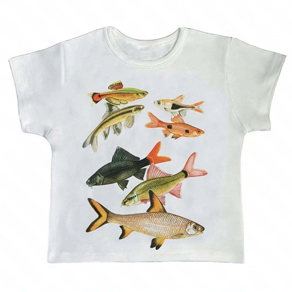 Goldfish Printed Versatile Slim Fit Casual Vest