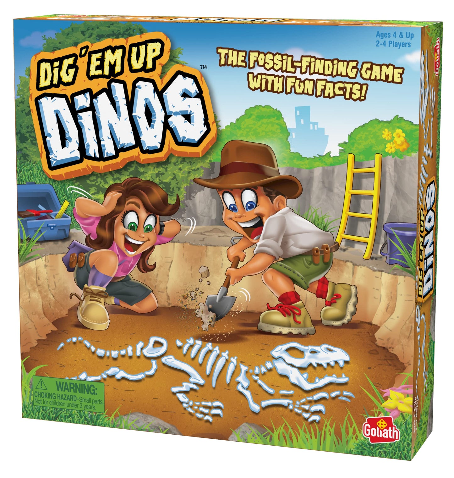 Goliath Dig 'Em Up Dinos – Fossil-Finding Dino-Building Game for 2-4 Players