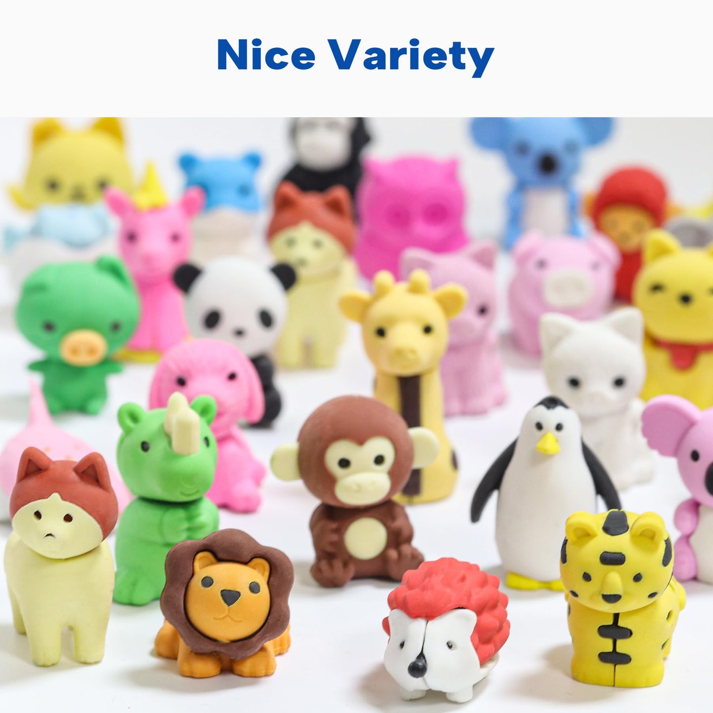 GOMIMEOR 35Pcs Animal Erasers for Kids – Puzzle Erasers for Classrooms