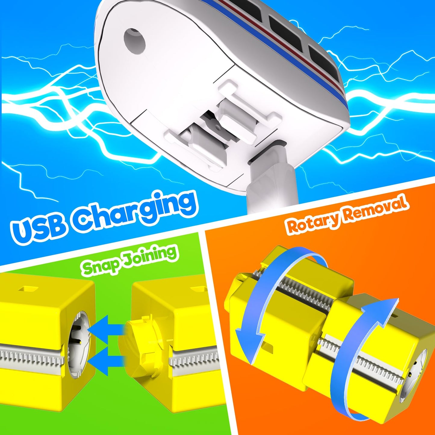 Goody King Electric Train Set – 69-Piece STEM Track Kit for Kids 3-8