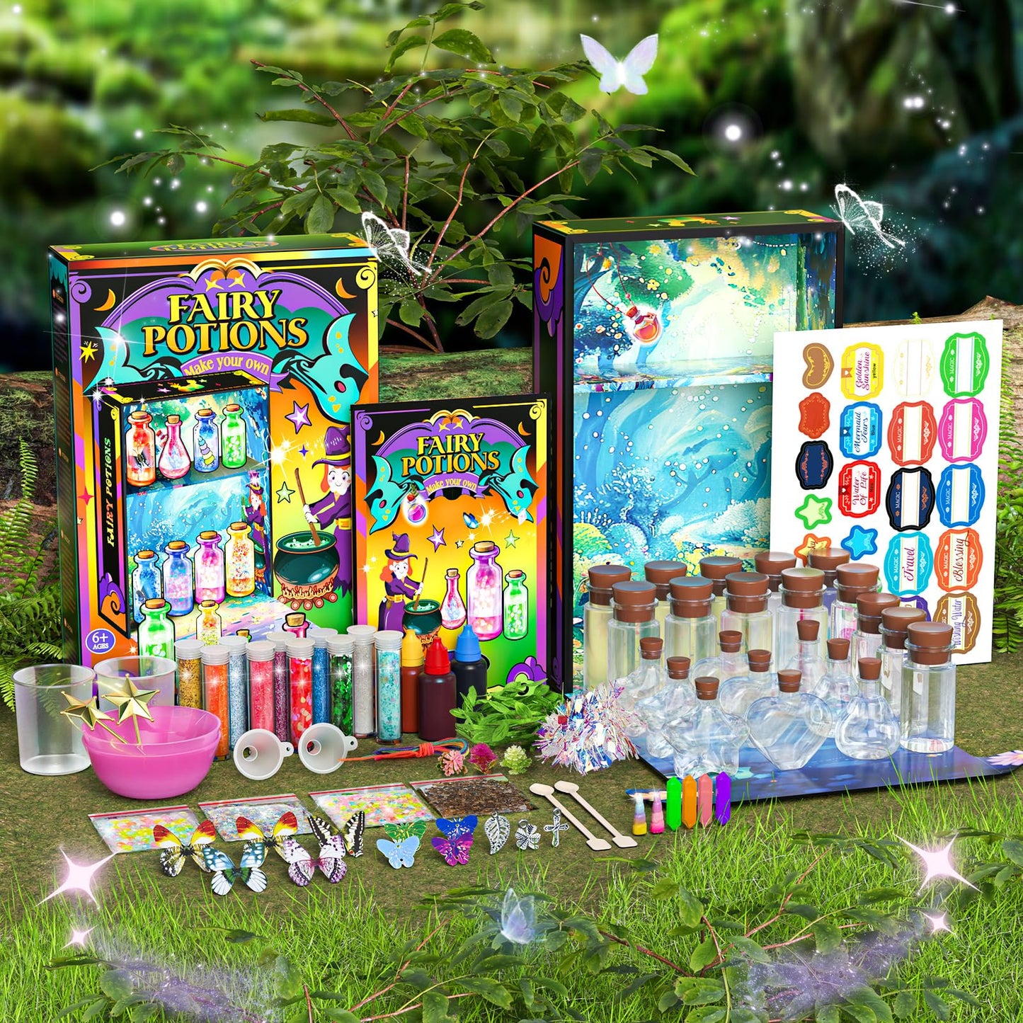 GORISPI Magic Potion Kit for Girls – 22 Potions Fairy Craft Kit for Kids 6–12+