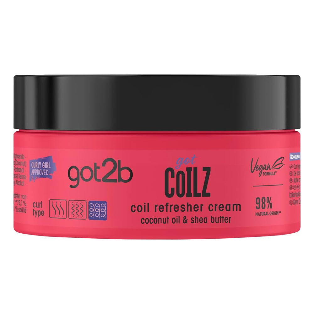 Got2b COILZ Coil Refresher Cream: Defines, Refreshes & Revitalizes for Curly & Coily Hair 200 ml/6.76 oz