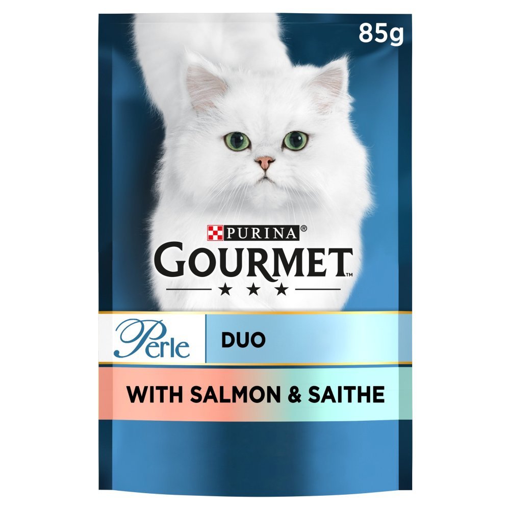 Gourmet Perle Cat Food Duo with Salmon & Saithe 85g (Case of 26)
