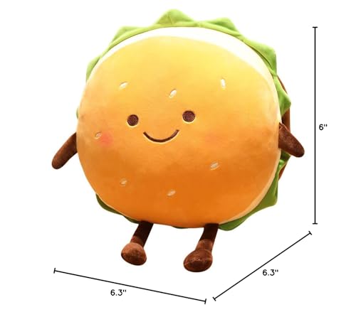 Goylmc Hamburger Plush Toy - Cute Hamburger Stuffed Toy Pillow for Kids