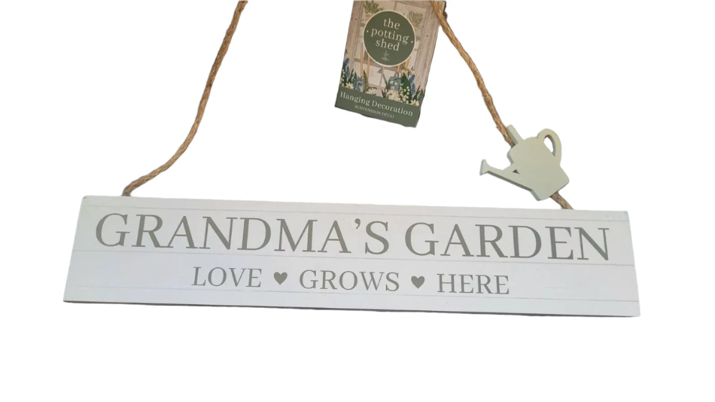 The Potting Shed Hanging Garden Signs 26cm Garden Shed Gift grandmas garden