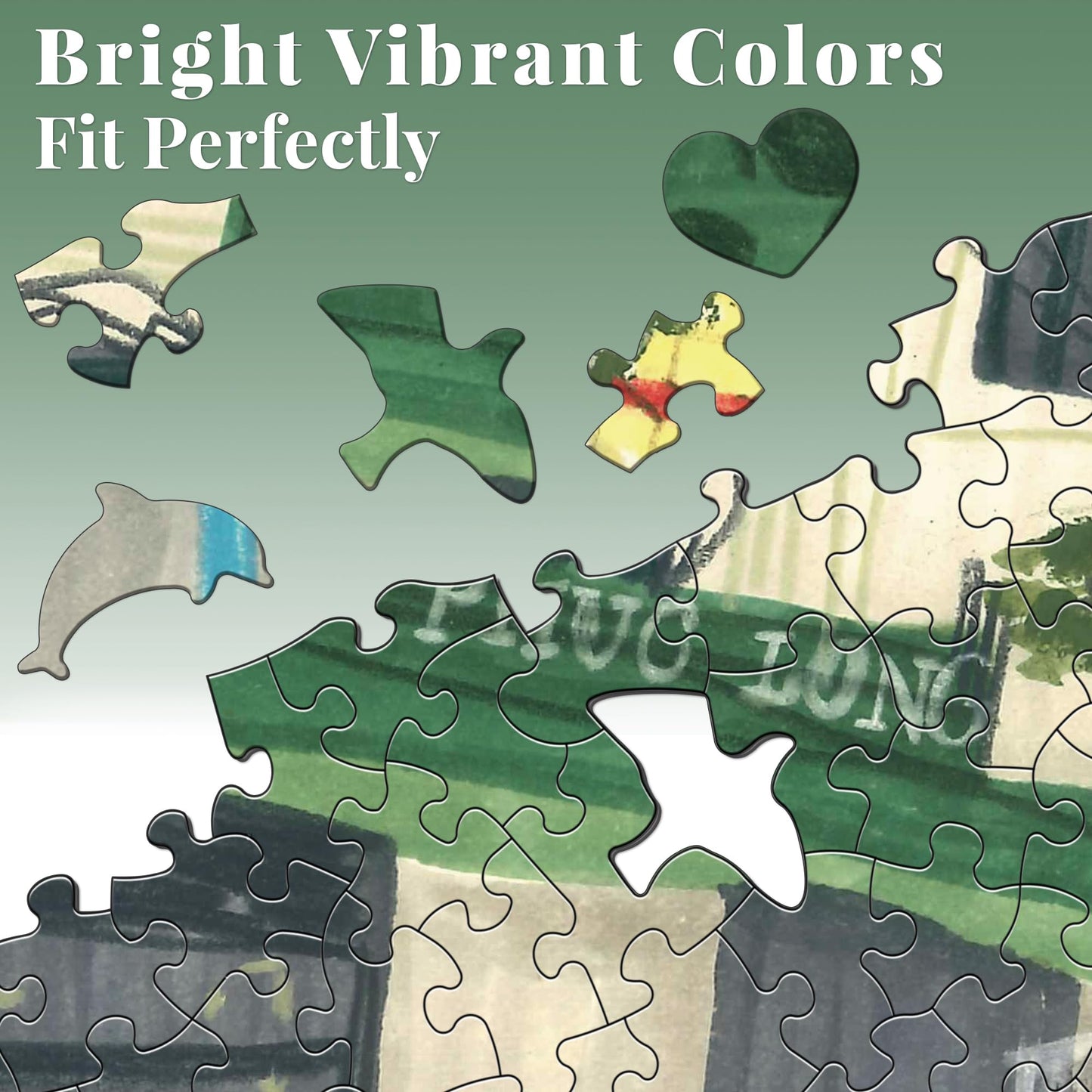 Graphinee 1000-Piece Jigsaw Puzzles for Adults – Street Corner Puzzle, Unique Shape Challenges