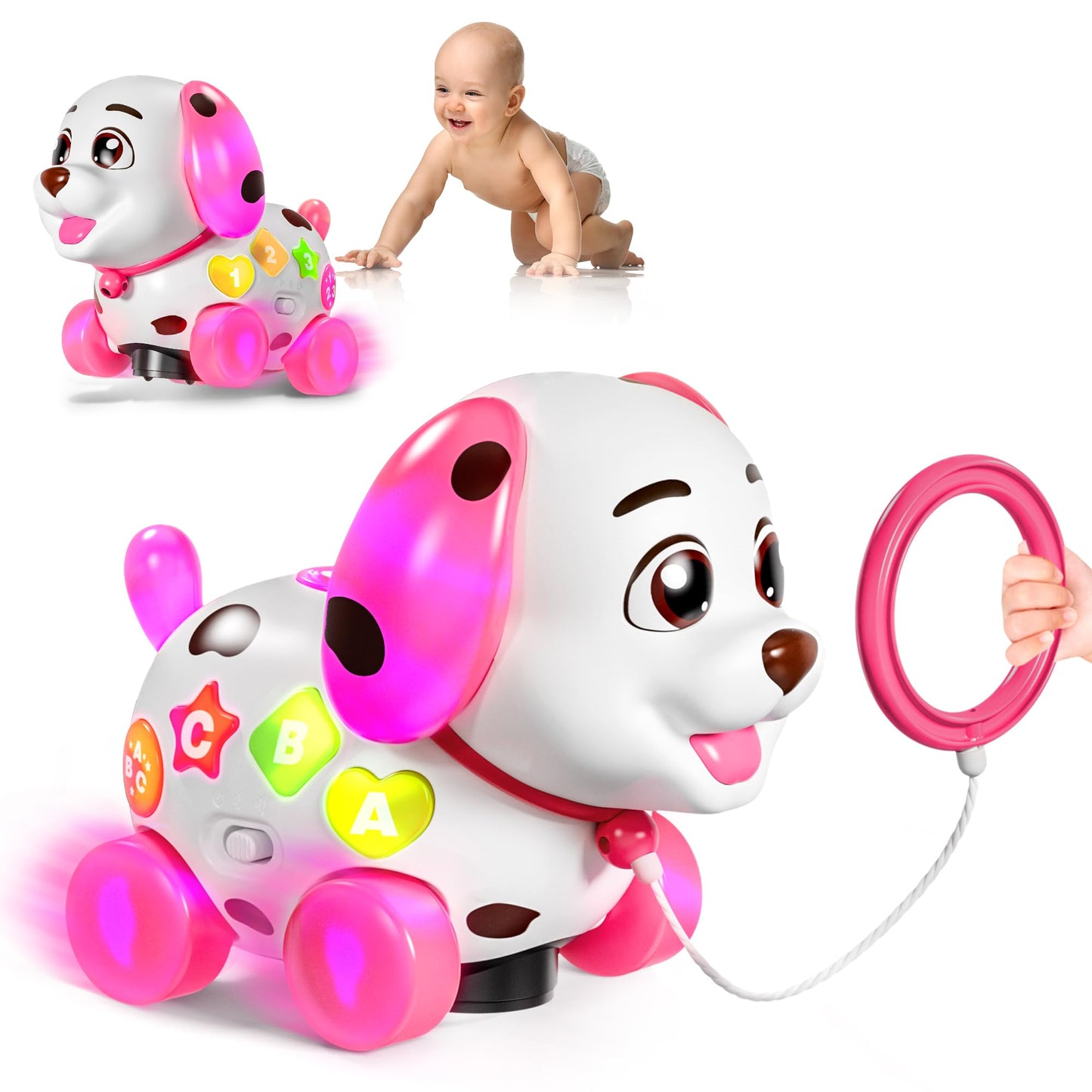 Grasili Musical Bilingual Puppy Toy for 1 Year Old Girls | Learning & Walking Toy (6-18 Months)