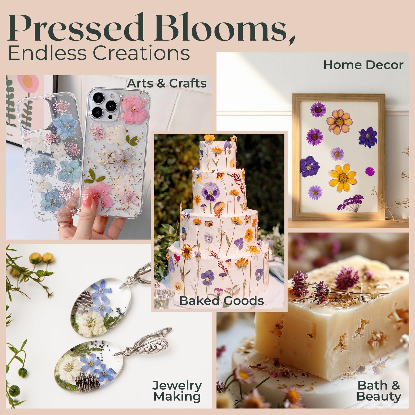 Greta Grace Co Extra Large Flower Press Kit | 11x11, 10 Layers, Tools & Bag