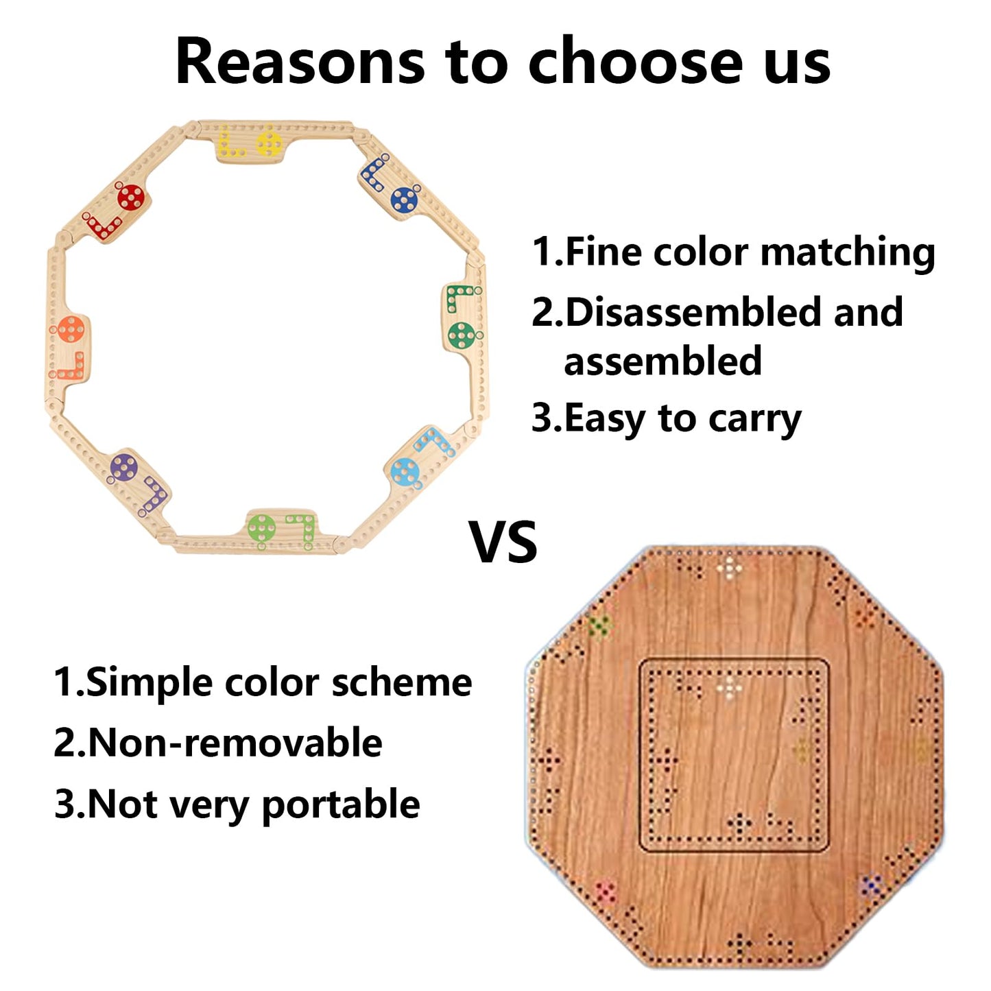 Grhonior Upgraded Interlocking Pegs and Jokers Board Game for 2-8 Players, Portable Family Night