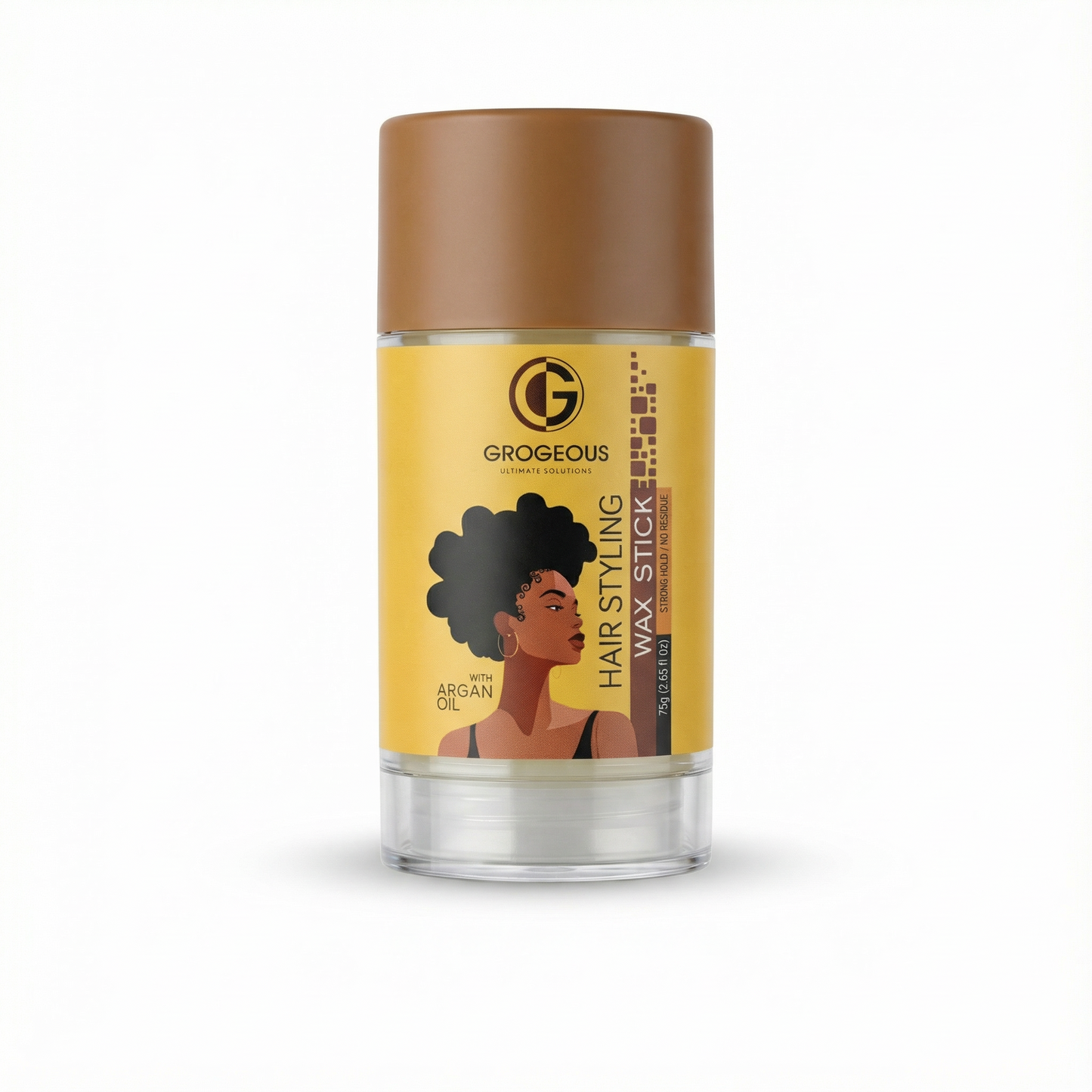 Grogeous Argan Oil Hair Styling Wax Stick Strong Flexible Hold & Shine 75 g