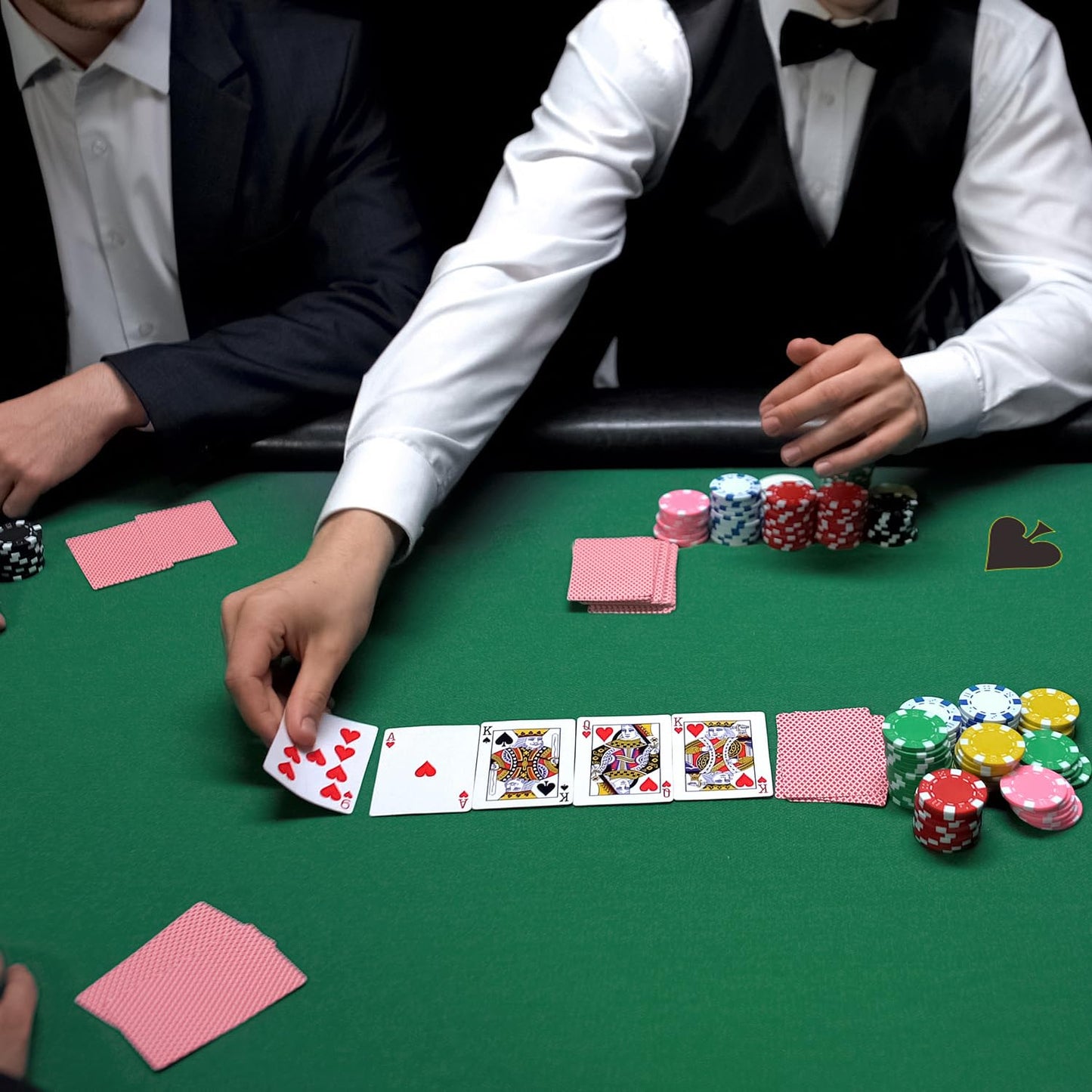 GSE Games & Sports Expert 40x40 Poker Tabletop Felt – Premium Card Layout Mat