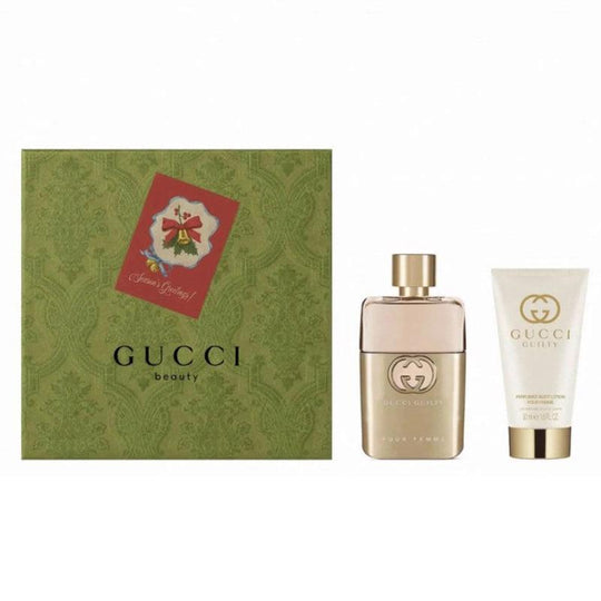 Gucci Guilty Pour Femme Gift Set 50ml EDP + 50ml Body Lotion - Christmas Edition Women's Fragrance