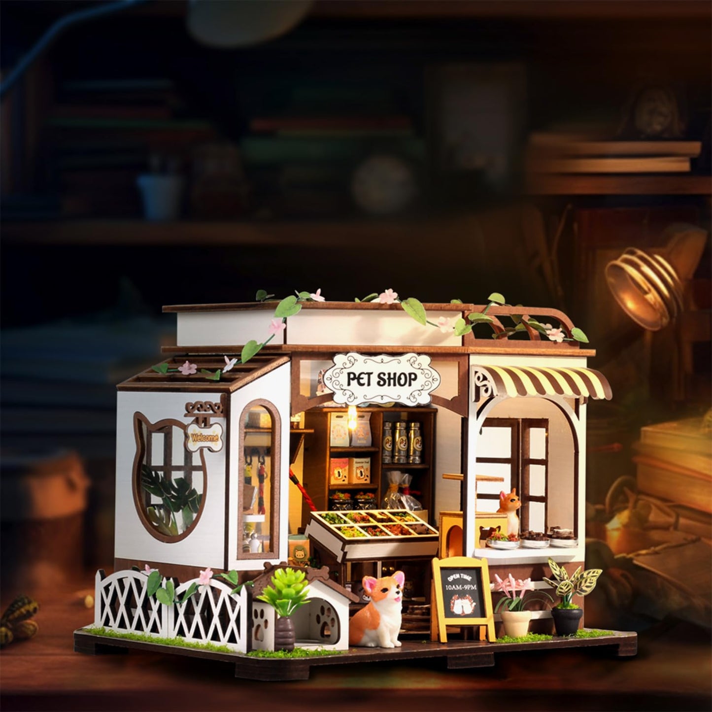 GuDoQi DIY Miniature Dollhouse Kit 1:24 — Furniture Included, Creative Craft for Adults