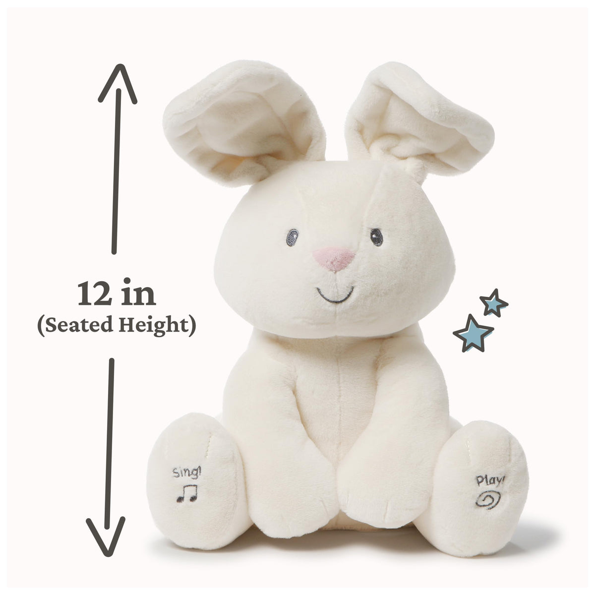 GUND Flora the Bunny Animated Plush - 12-Inch Singing Bunny Toy for Ages 0+