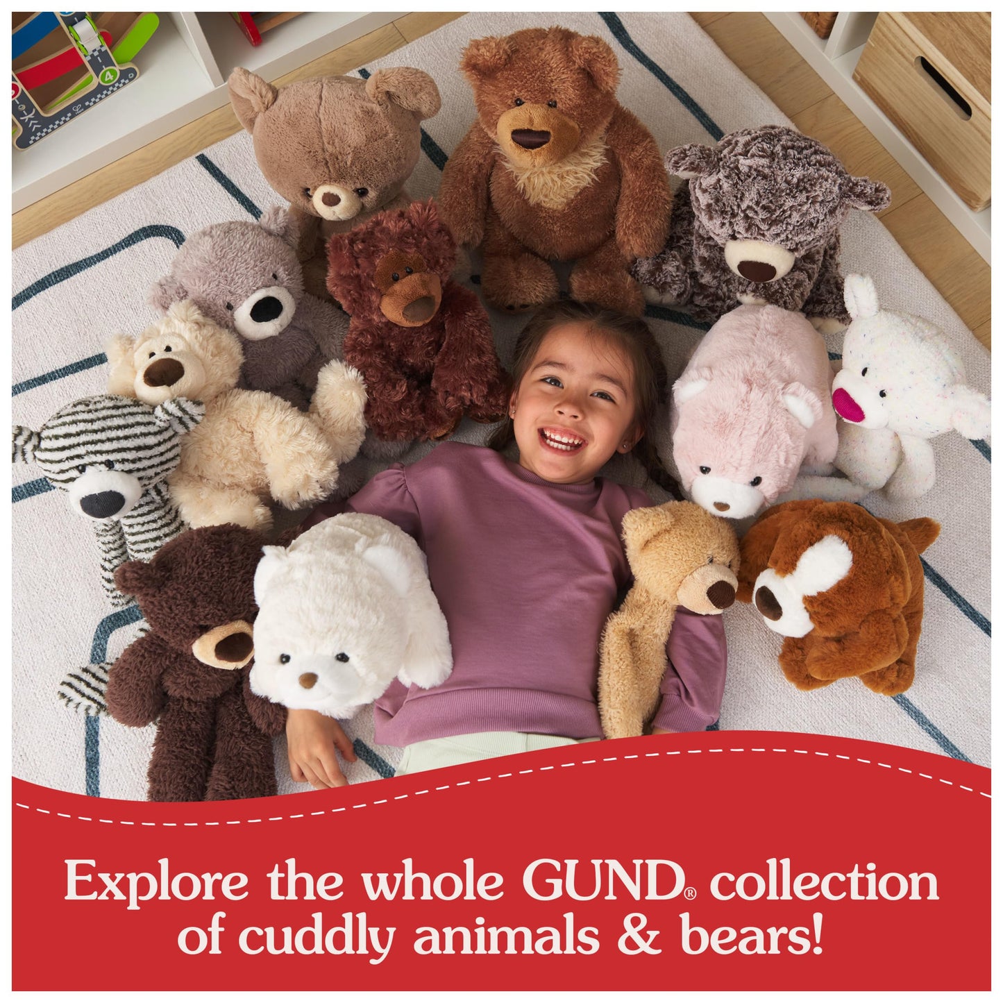 GUND Toothpick 15” Classic Teddy Bear – Soft Take-Along Plush for Kids & Collectors