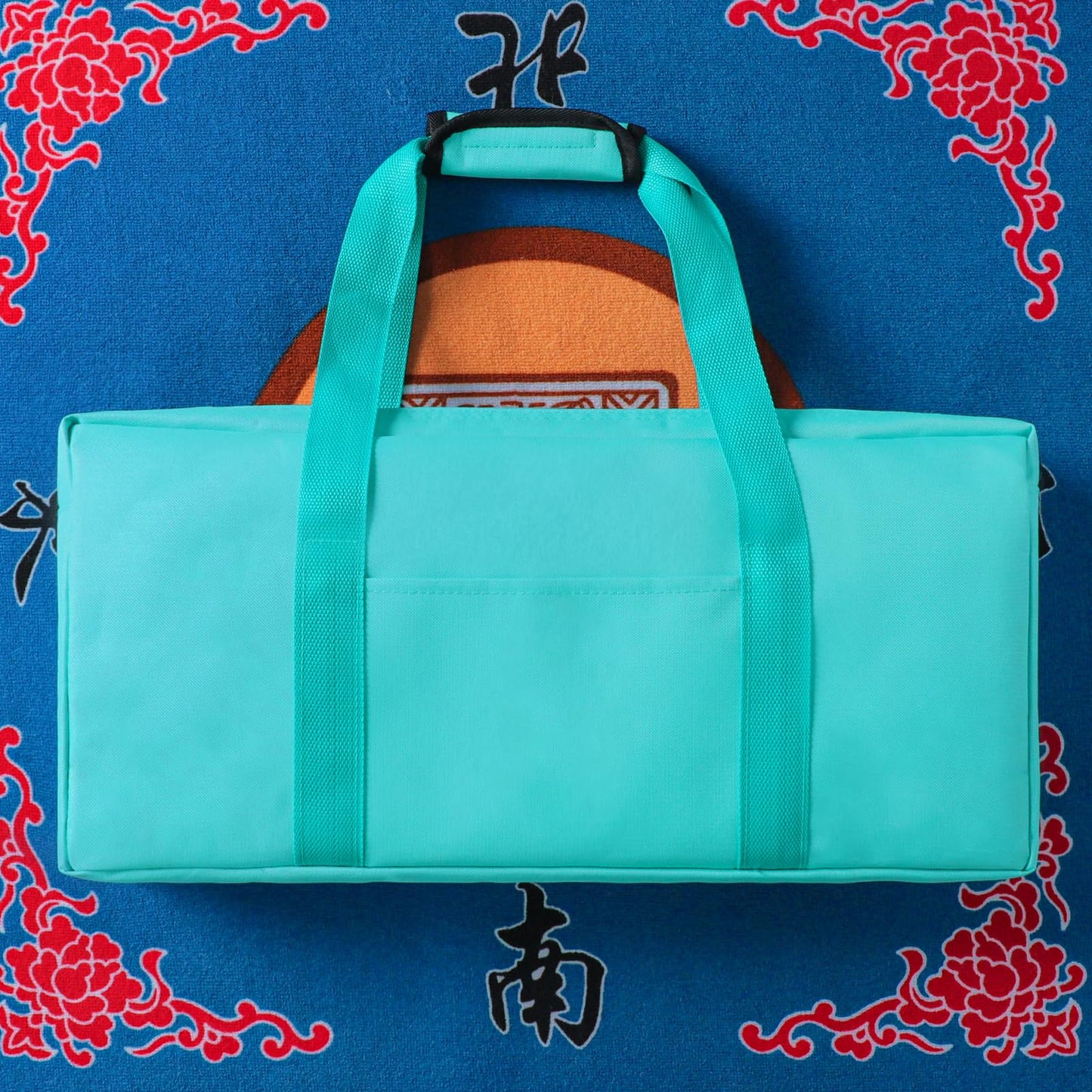 GUSTARIA Empty Mahjong Bag – Light Green Case with Two Wrappers (Case Only)