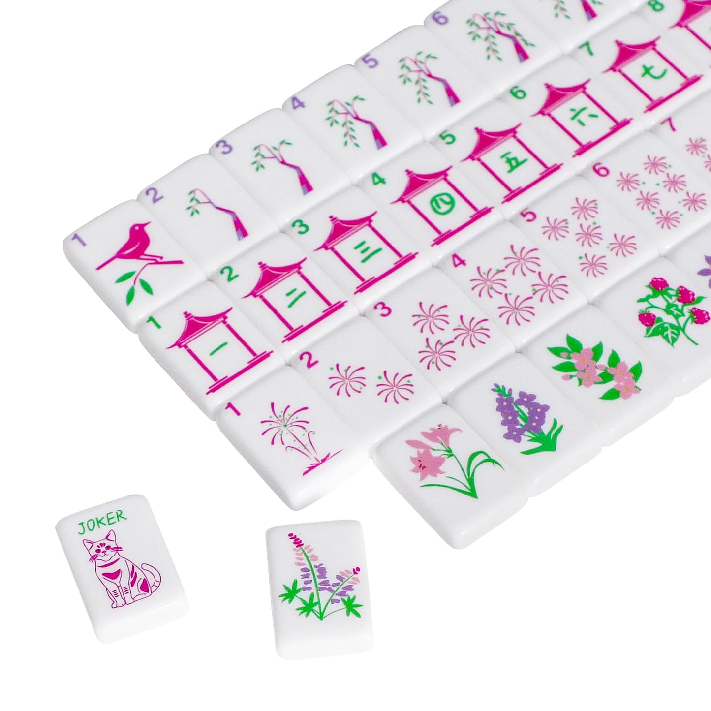 GUSTARIA Mini Mahjong Tiles Set – 160 Acrylic Tiles, 4 Racks, Carrying Bag