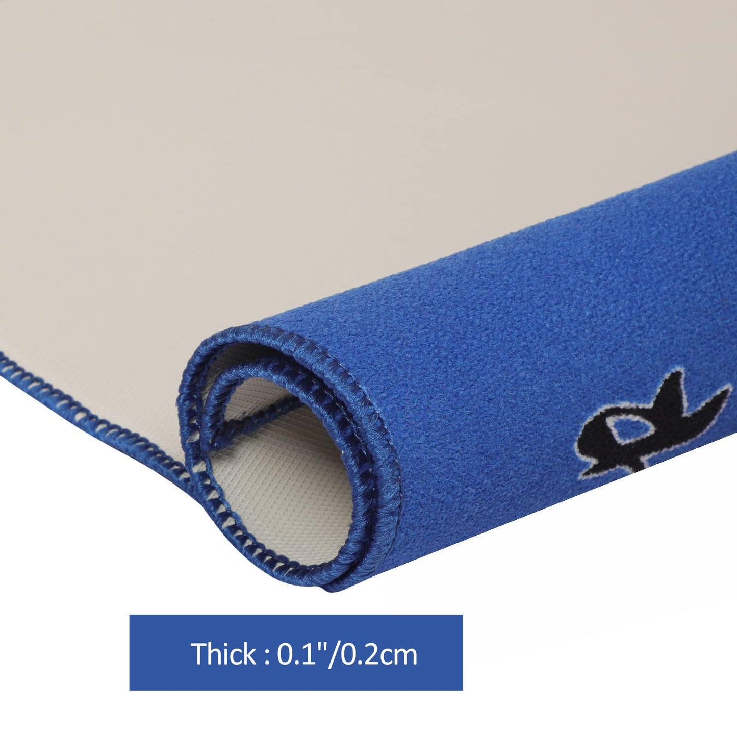 GUSTARIA Mahjong Mat – Anti-Slip & Noise-Reducing 31.5-Inch Table Cover with Carrying Bag (Blue)