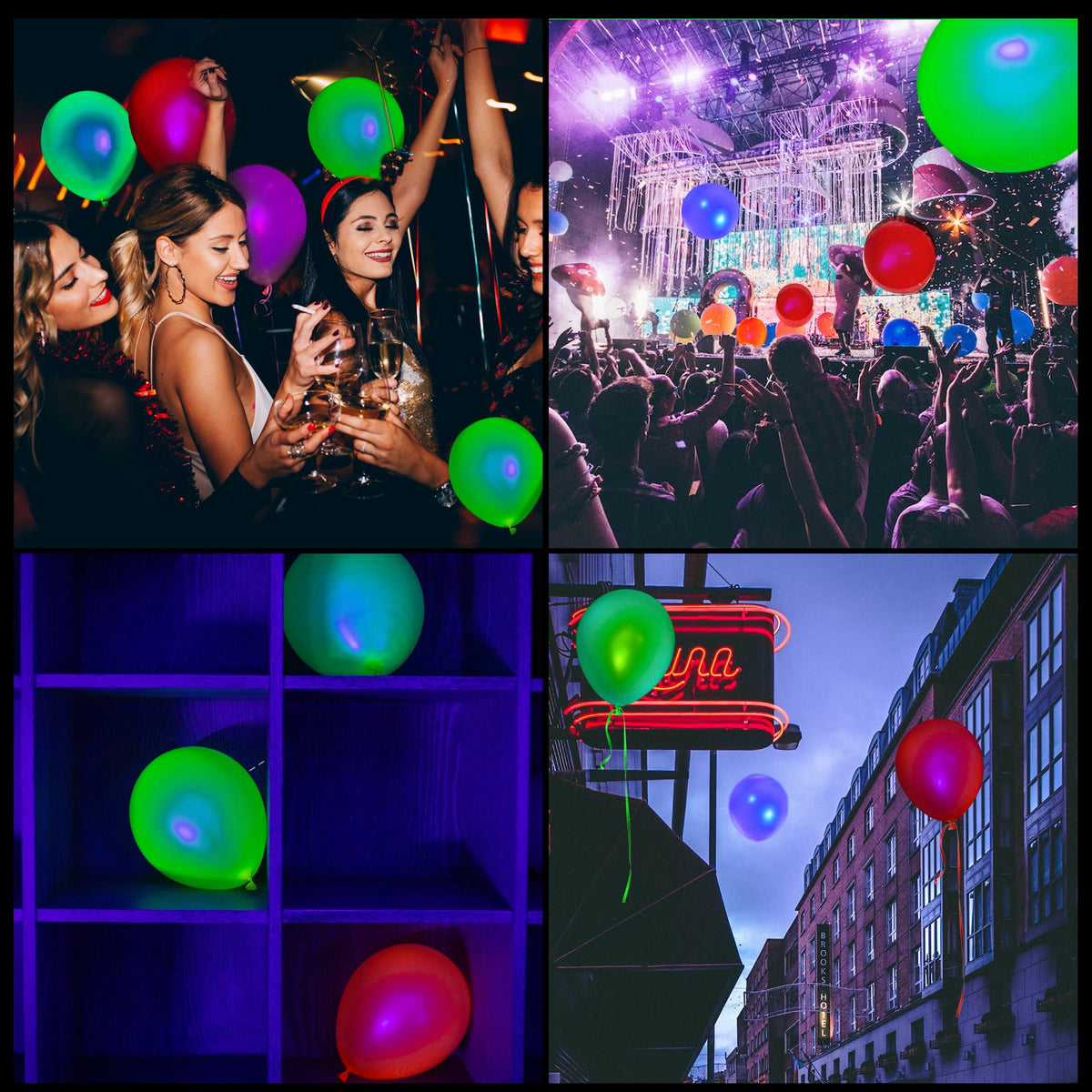 GYIPFIPA 100 Pcs UV Neon Balloons – Blacklight Glow Party Decor
