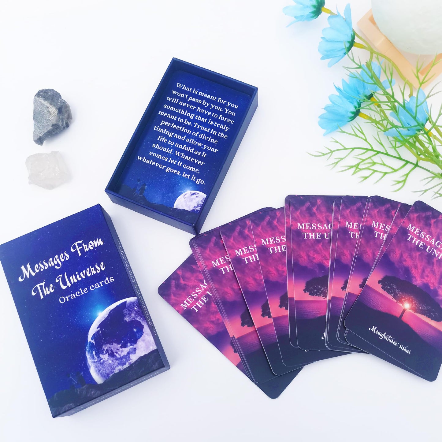 GZXINKE Messages from The Universe Oracle Cards – 54 Card Deck for Love, Finance, Career