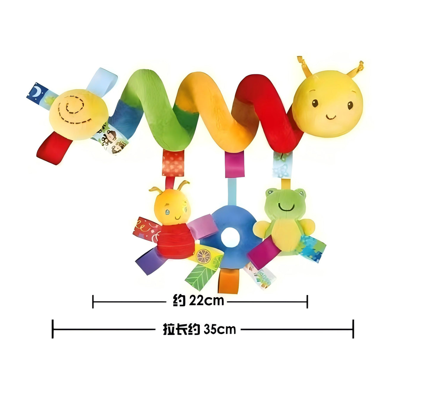 GZYFUVALW Car Seat & Stroller Toy | Plush Spiral Baby Sensory Toy with Ringing Bells