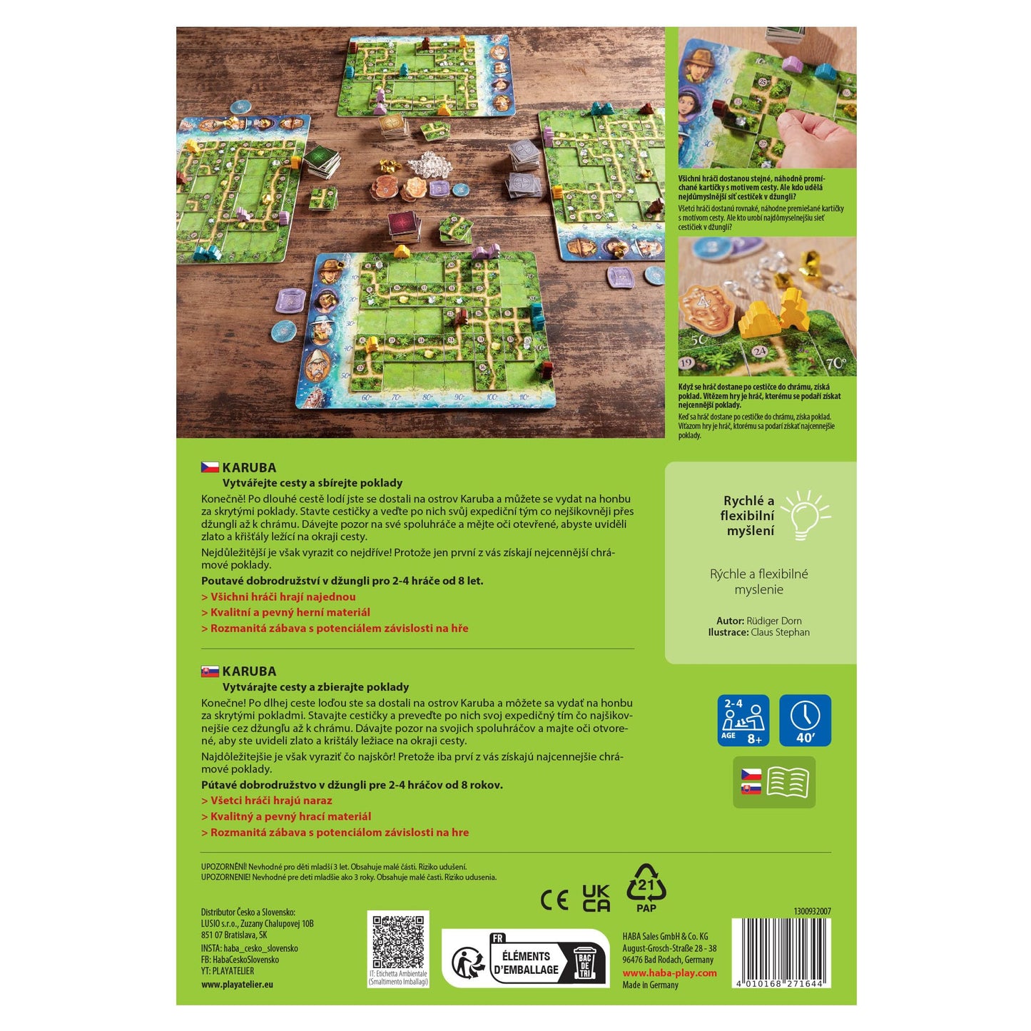 HABA Karuba Jungle Adventure Tile Placement — Family Puzzle Game (Ages 8–12) Made in Germany