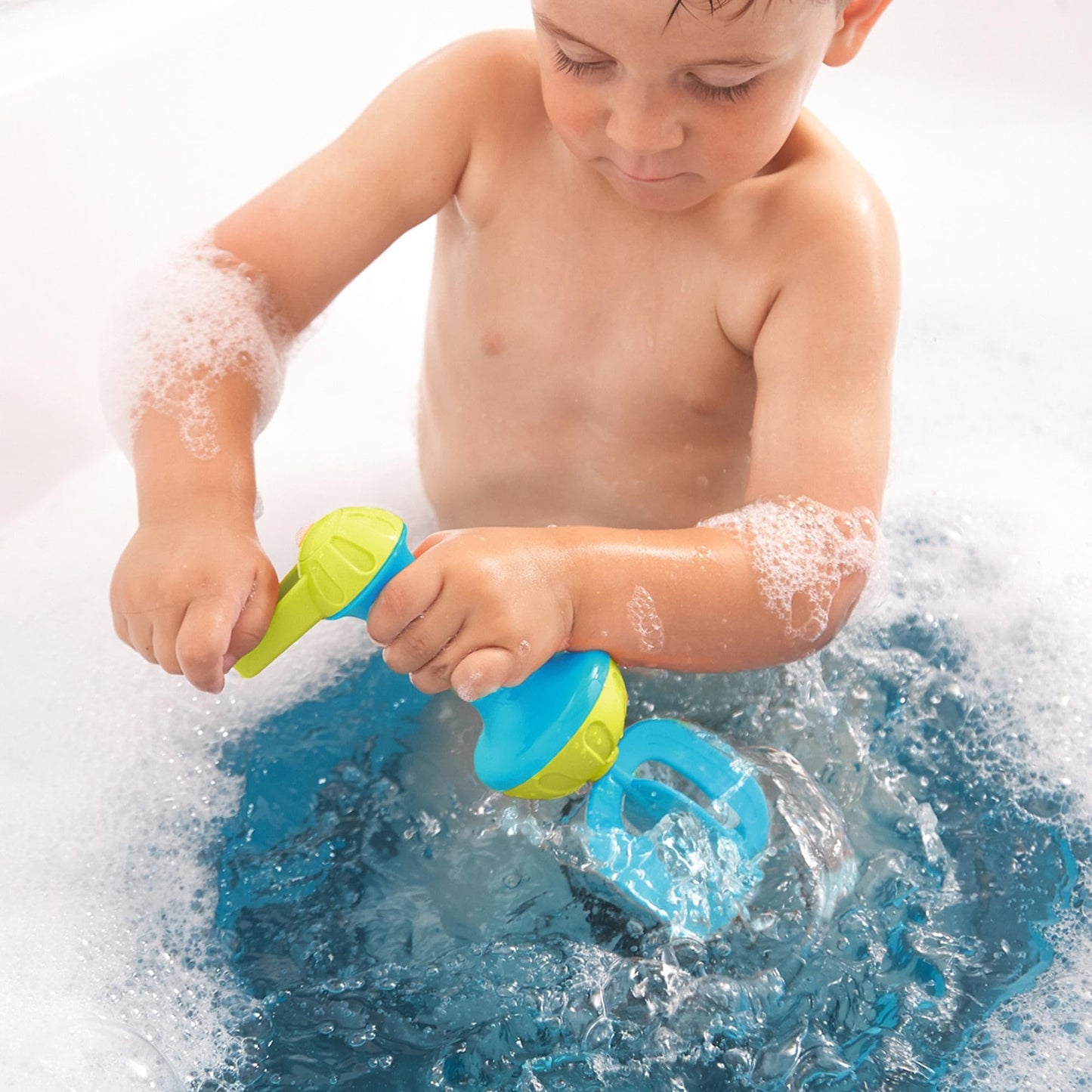 HABA Toddler Bath Toys: Bubble Bath Kids Whisk for Sensory Play & Motor Skills – Blue