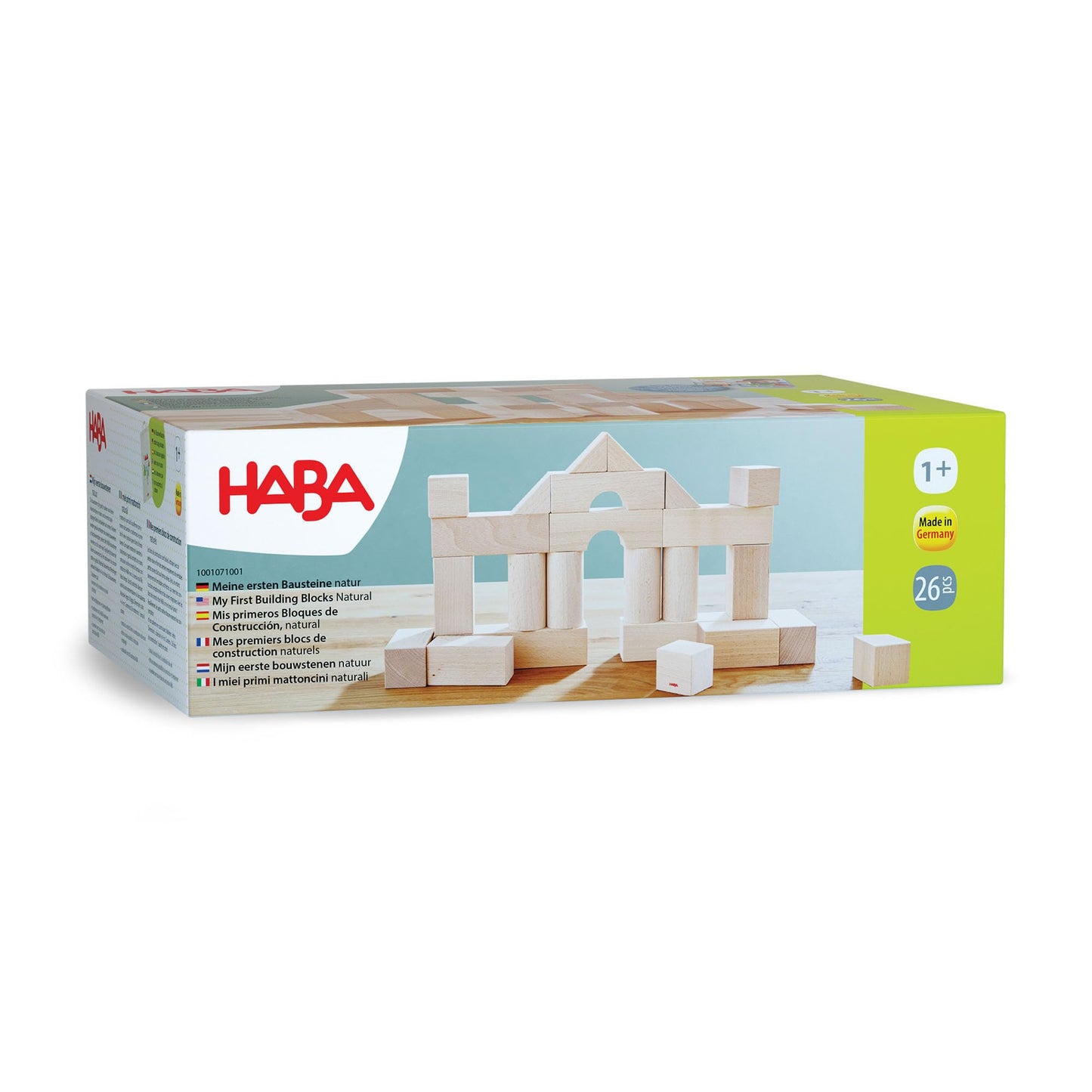 HABA 26-Piece Wooden Building Blocks – German-Made Open-Ended Toys for Creative Play