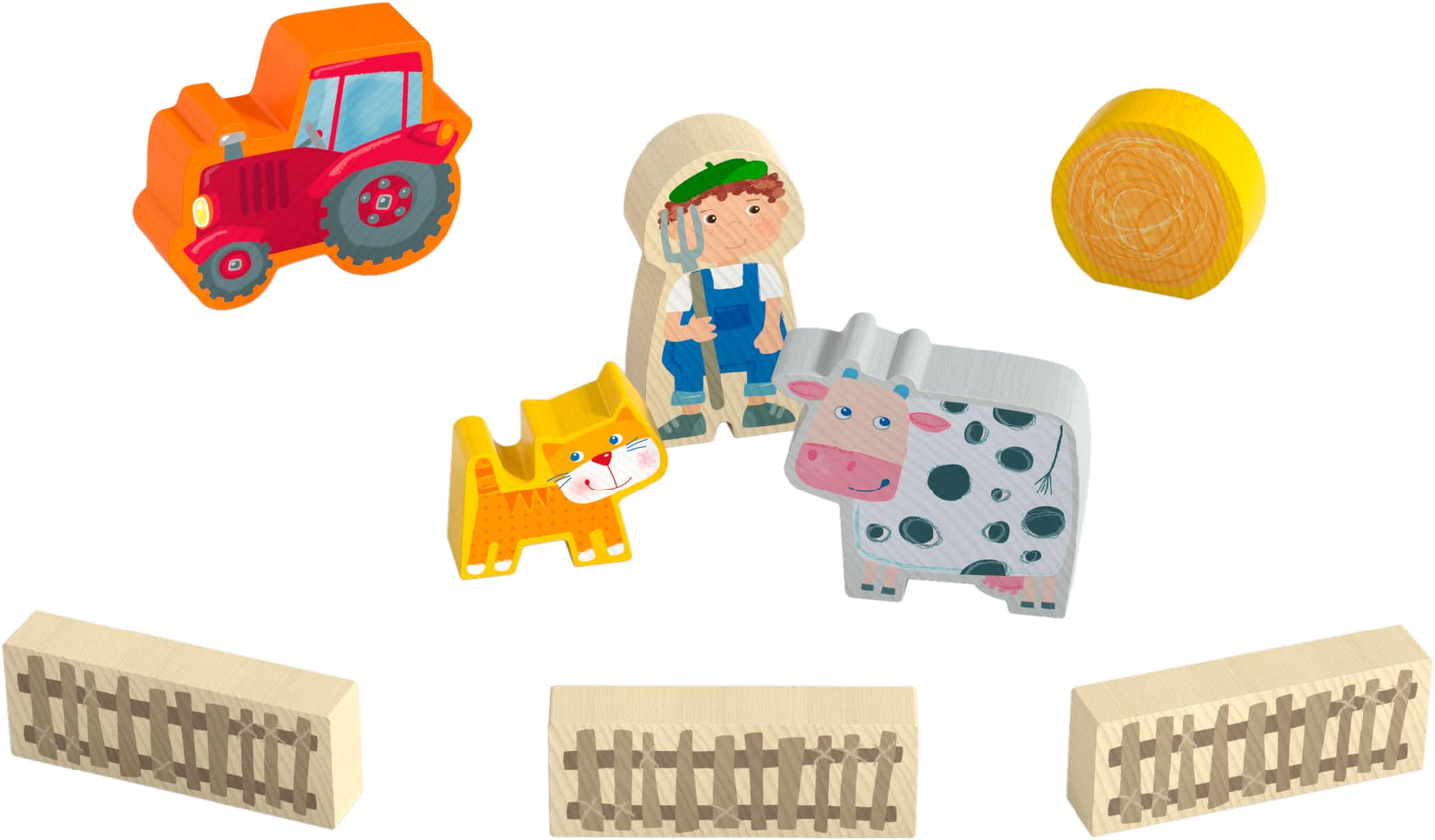 HABA Play World on the Farm Play Set – German-Made Farm Toys for Toddlers 1-3